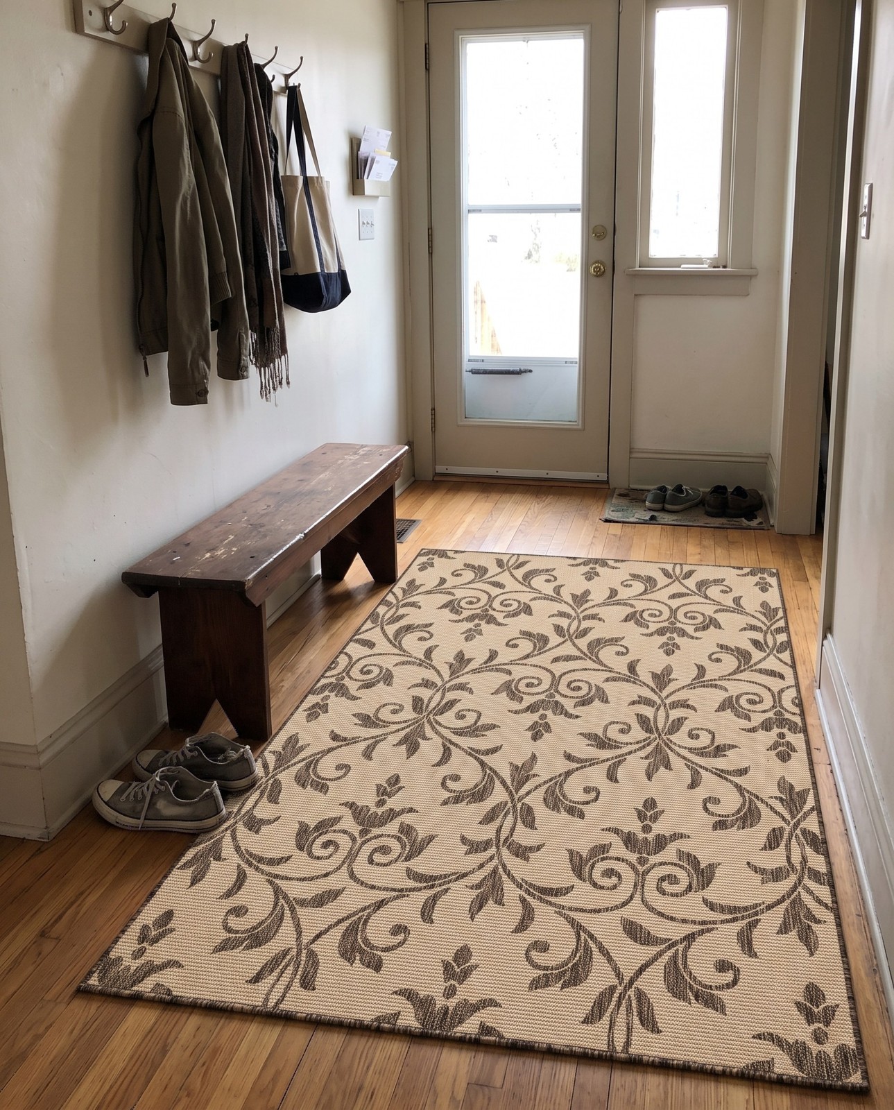 Detail image of 5' 3 x 8' Fanshawe · Floral / botanical Outdoor Rug