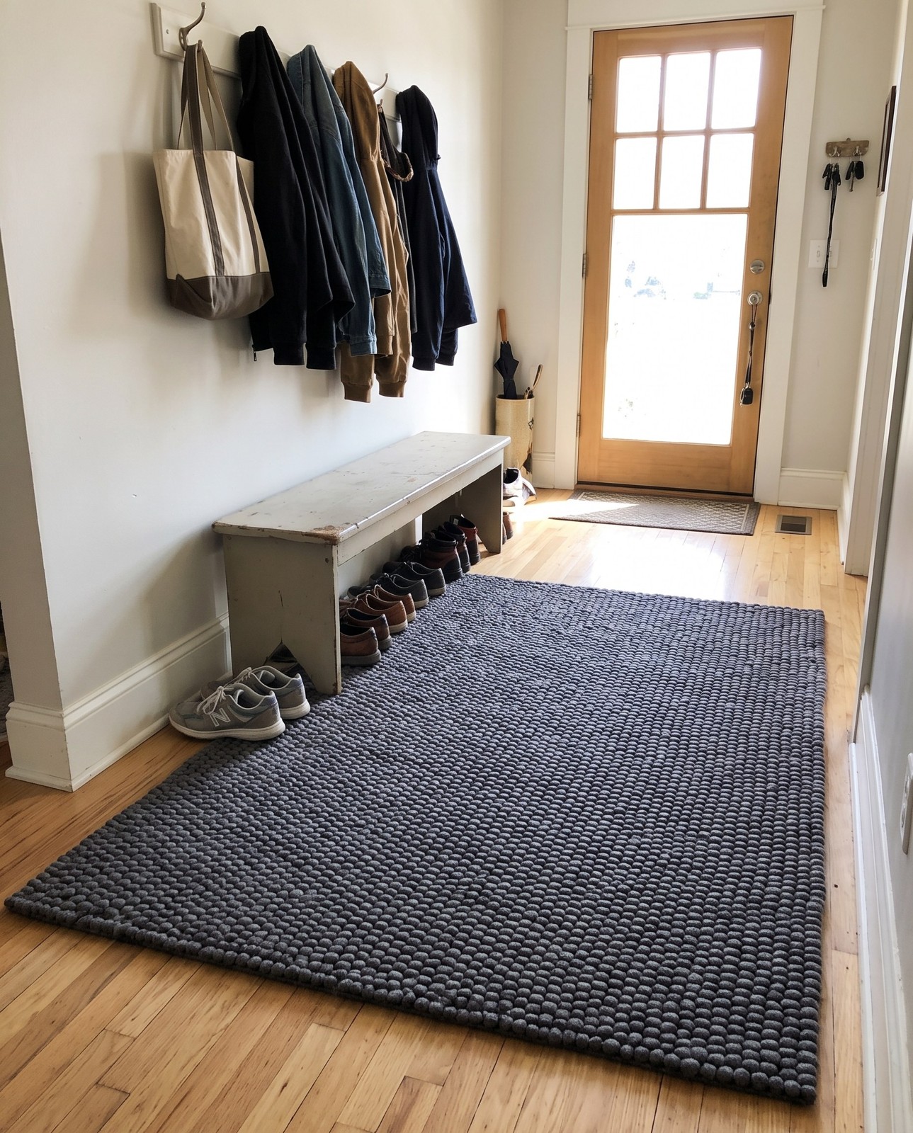 9' x 12' Hawthorne · Solid Wool Rug, gray