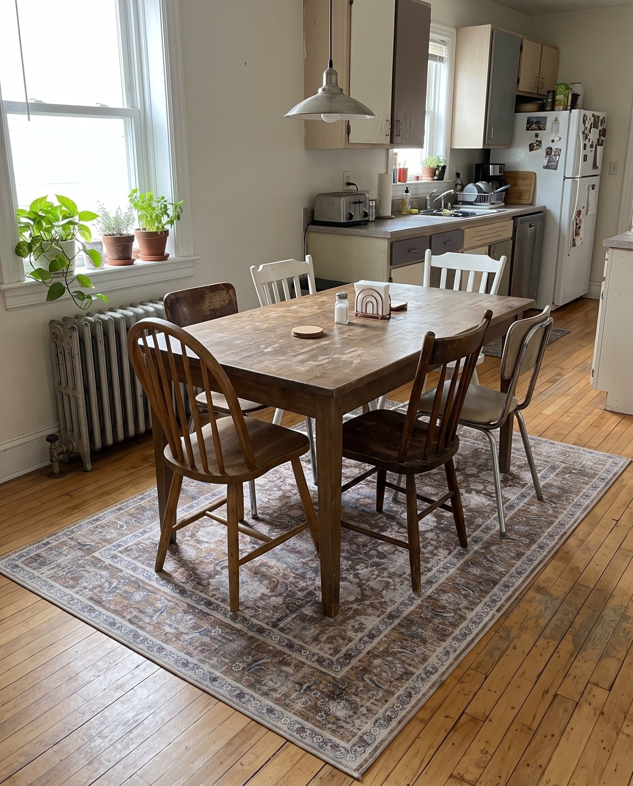 5' 3 x 8' Bertie · Border rug, antique gold