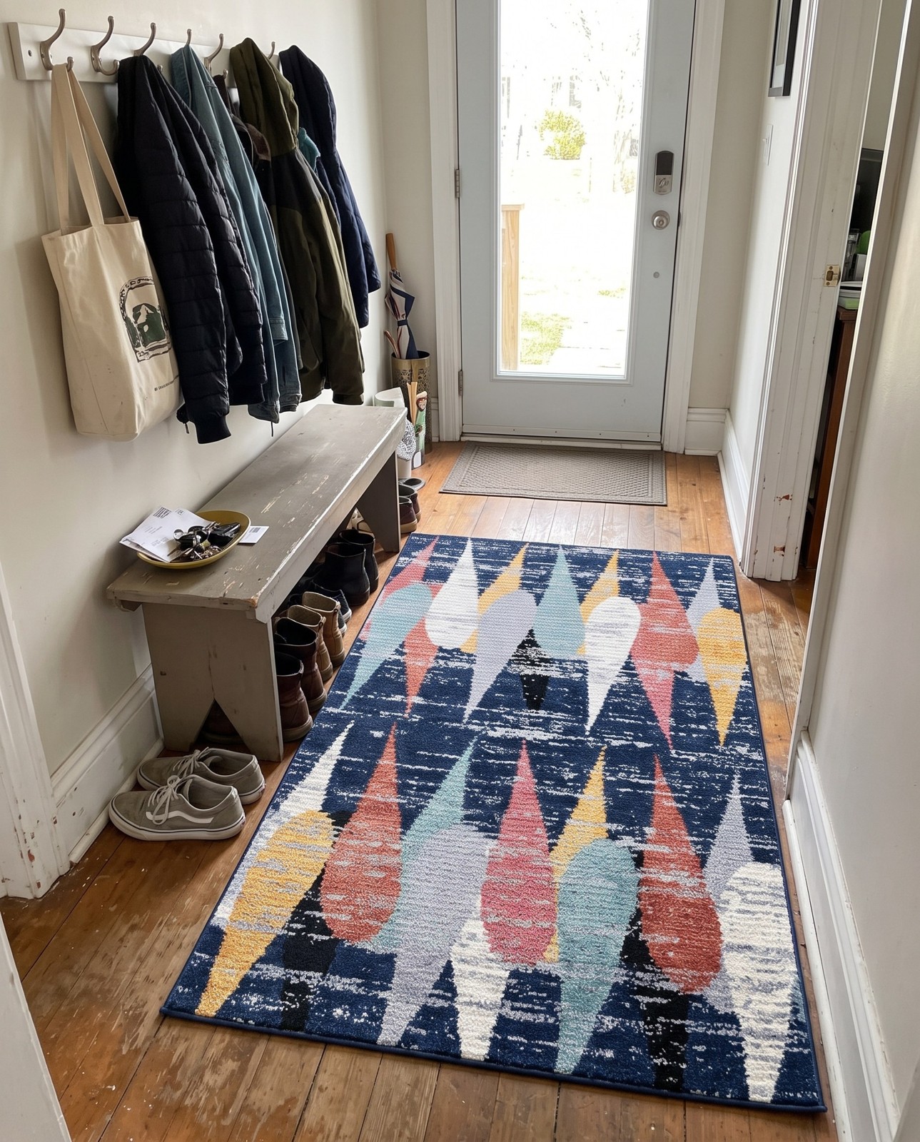 Detail image of 3' 3 x 5' 3 Petaluma · Abstract rug, blue