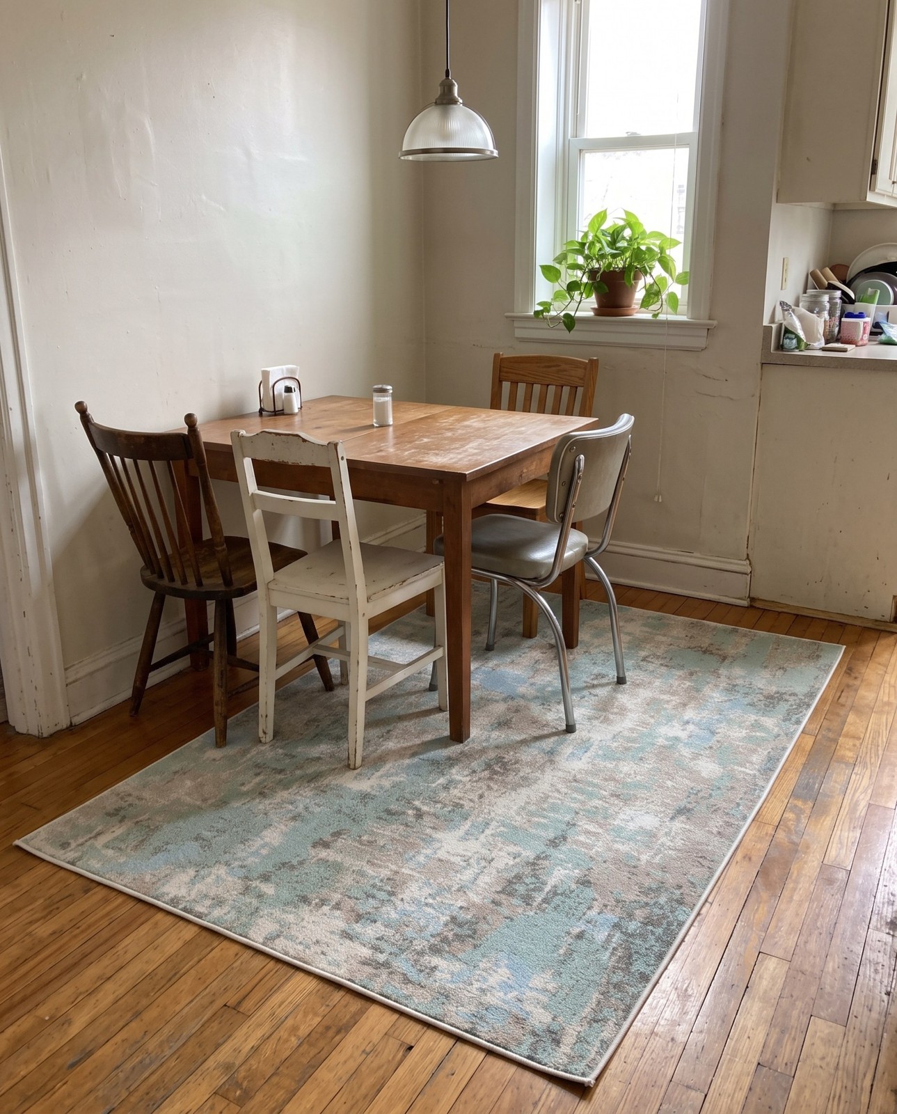 3' 3 x 5' 3 Westlake · Abstract rug, teal