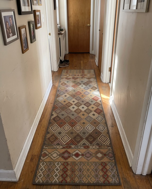 Violet Border rug, multi, 8 Ft Runner, in a room