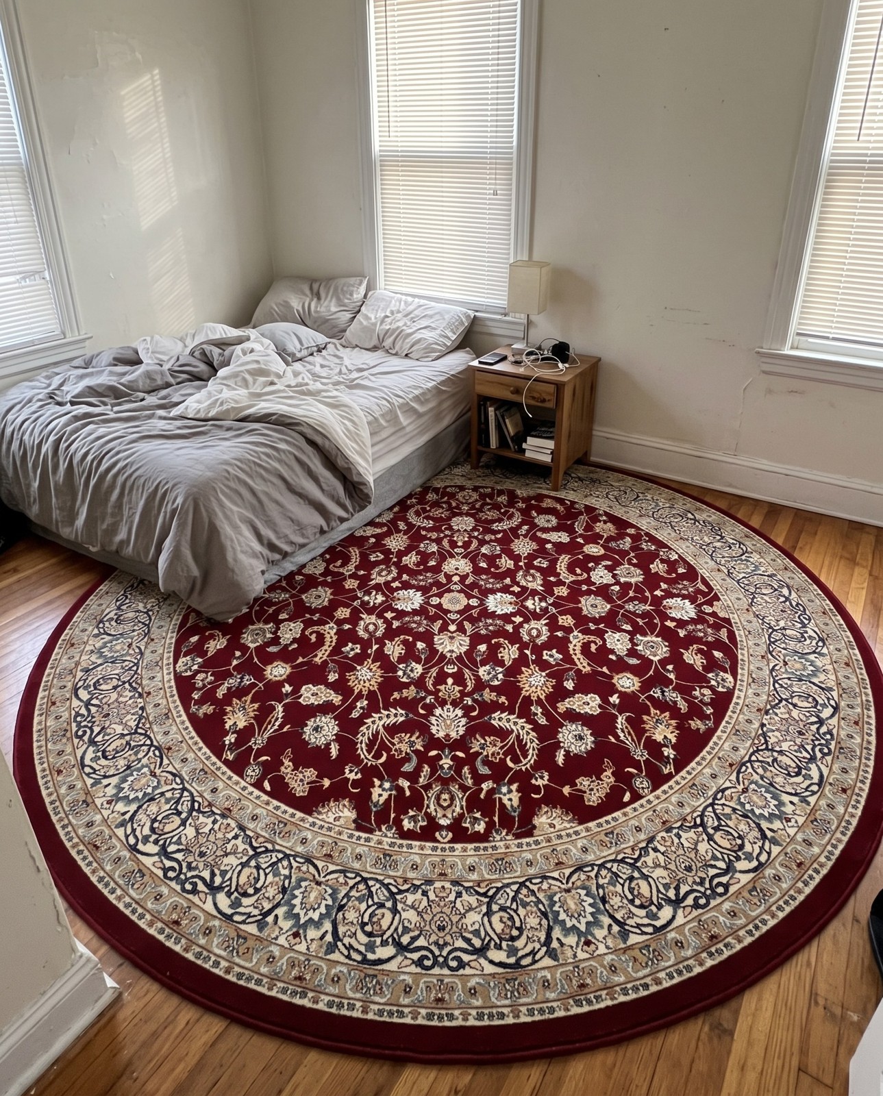 10' x 13' Blakemore · Floral rug, burgundy and cream