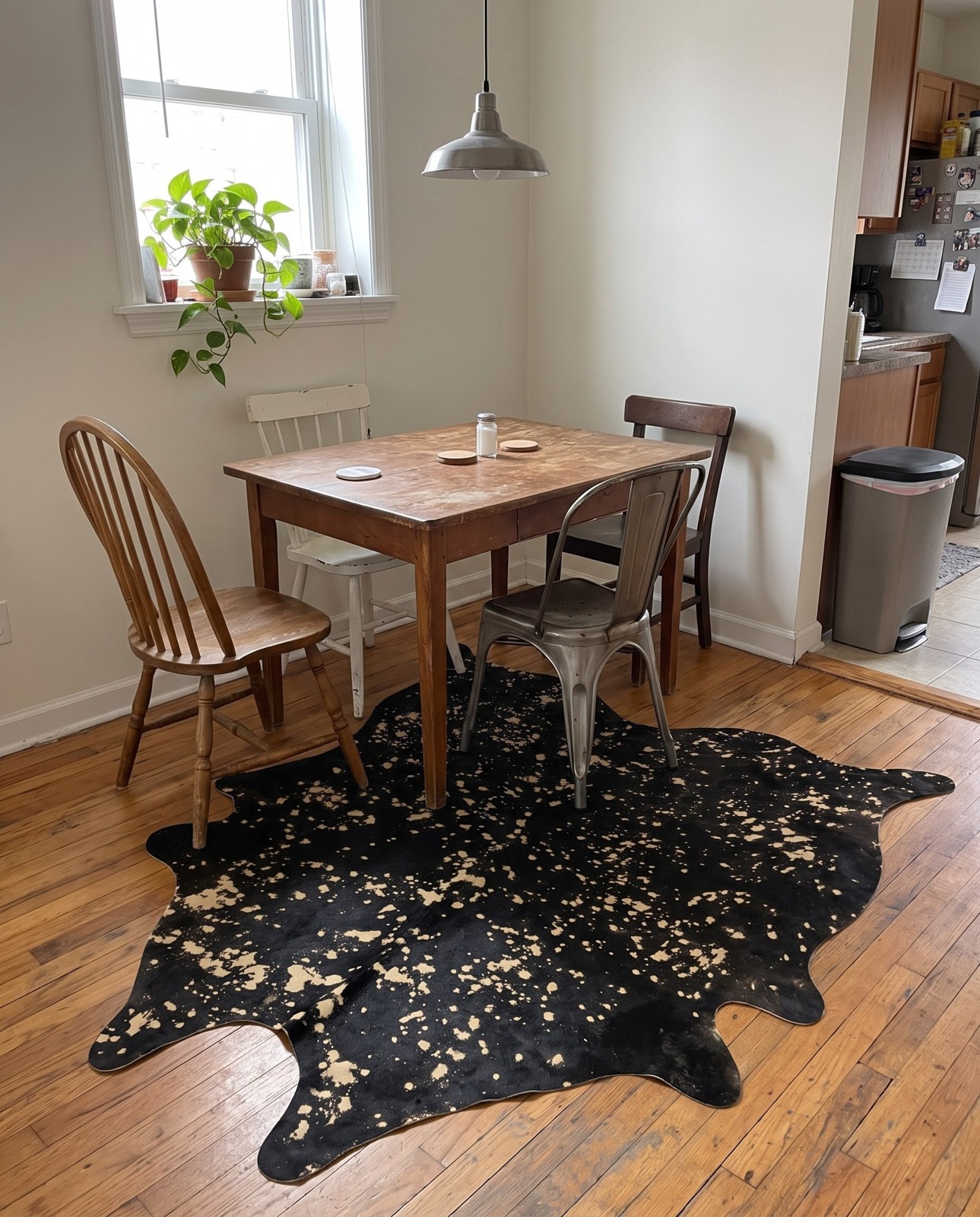 5' 7 x 6' 3 Ballad · Animal print rug, black and gold