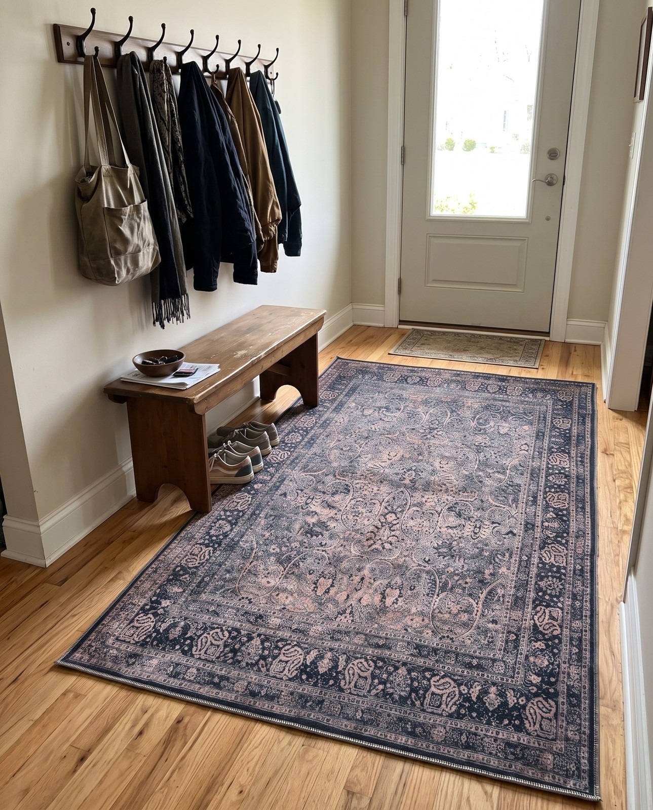 6' x 9' Marchant · Paisley rug, ash and sand