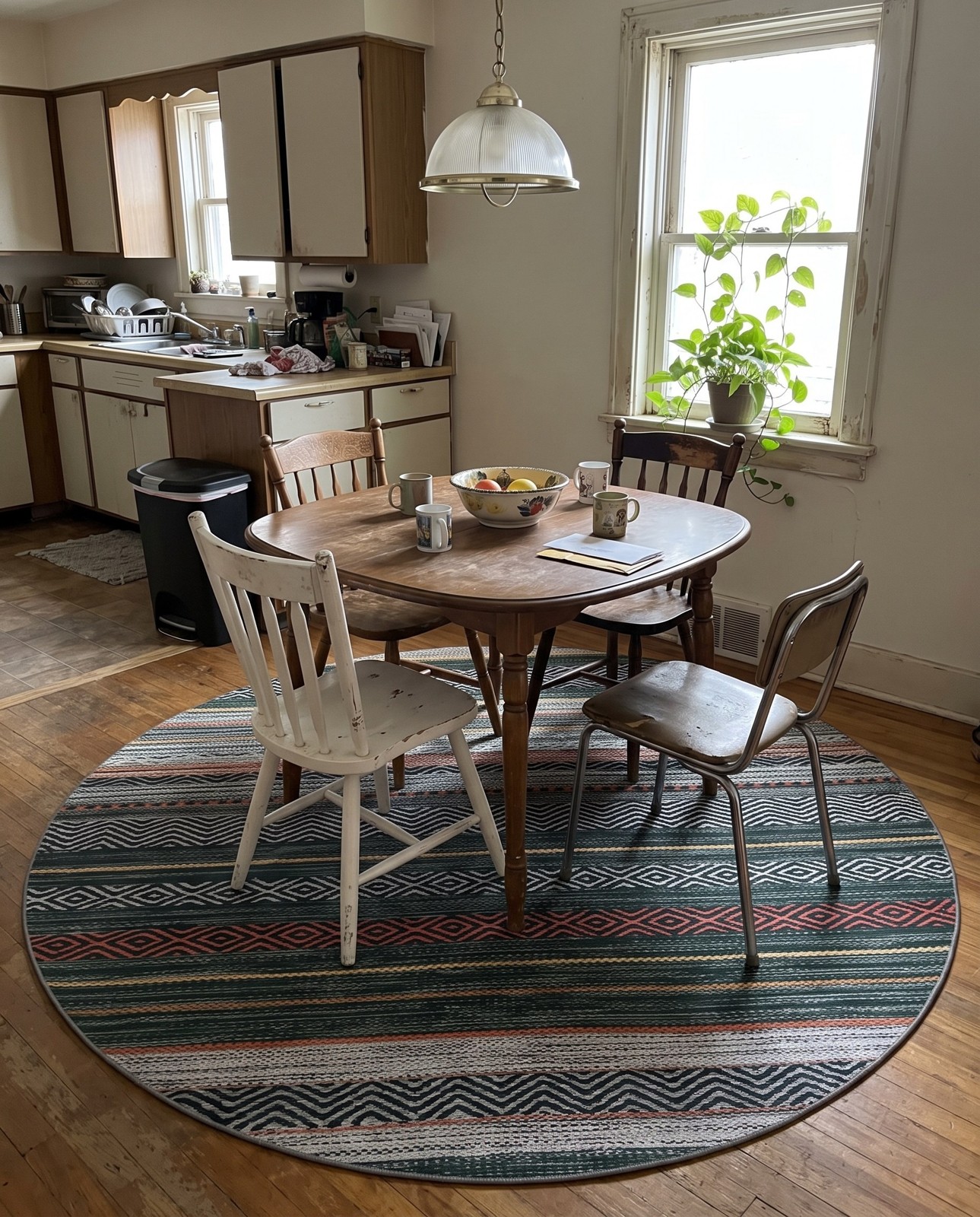 Detail image of 9' x 12' Pagosa · Chevron rug, green