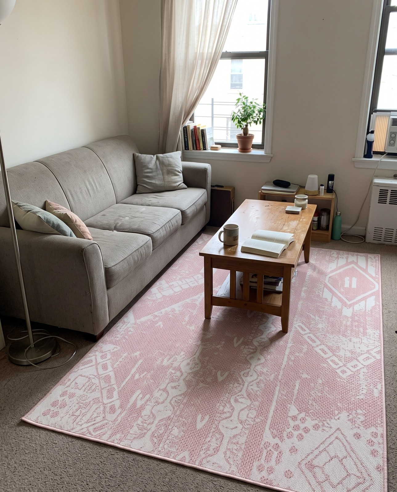 10' x 13' Wildman · Geometric Outdoor Rug, pink