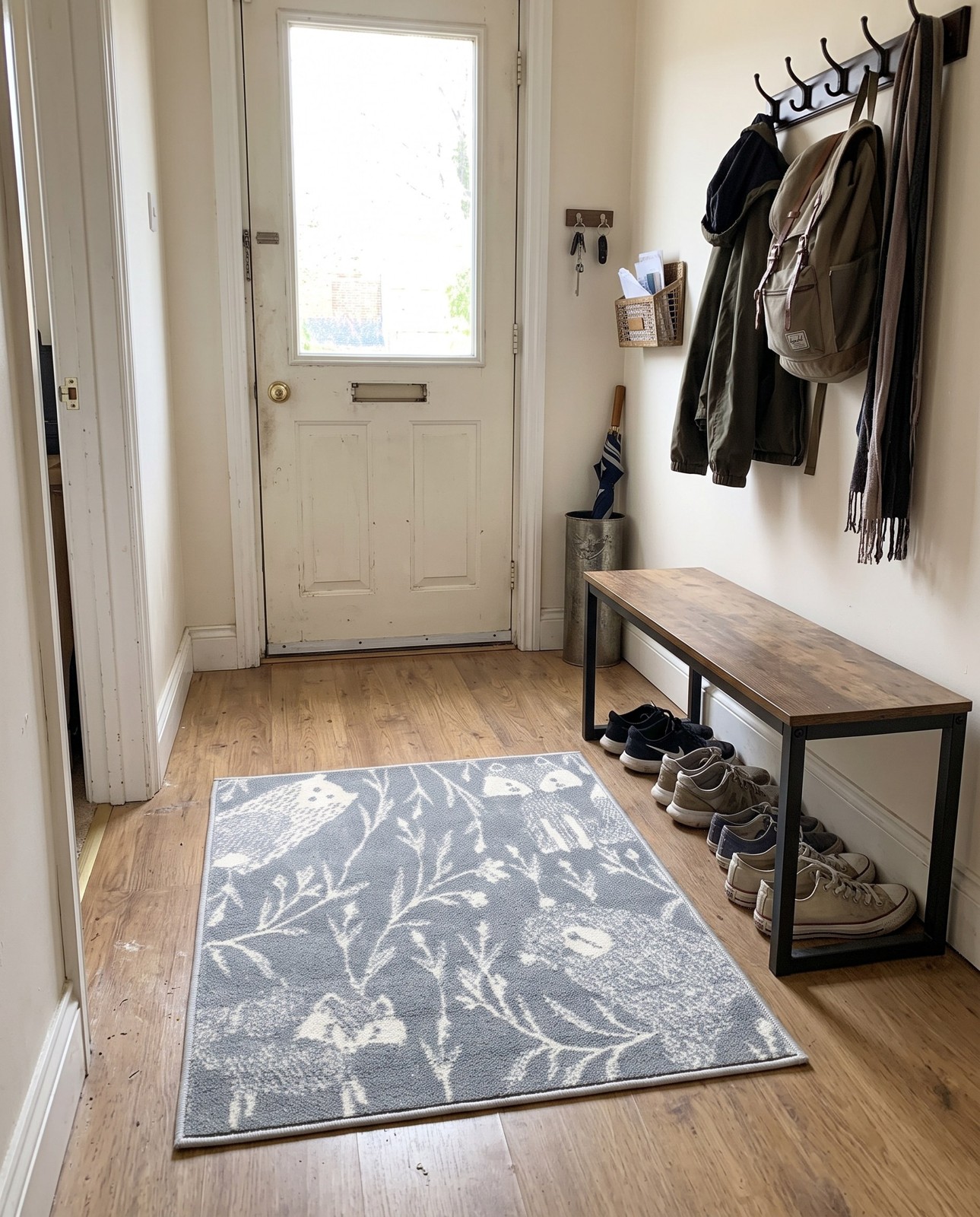 2' 2 x 2' 11 Colgan · Floral / botanical rug, gray