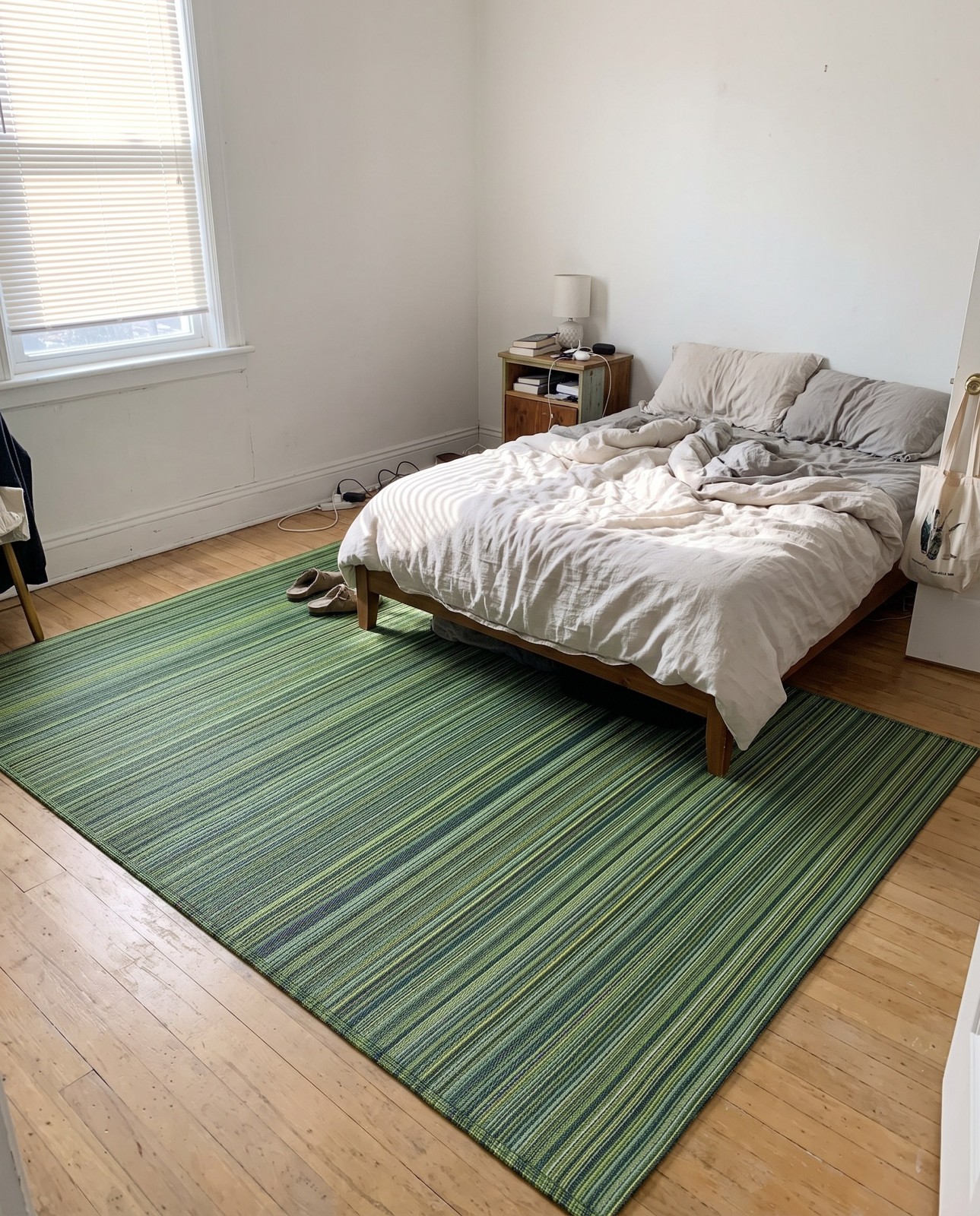 Detail image of 7' 10 x 10' Hollister · Striped Outdoor Rug, green