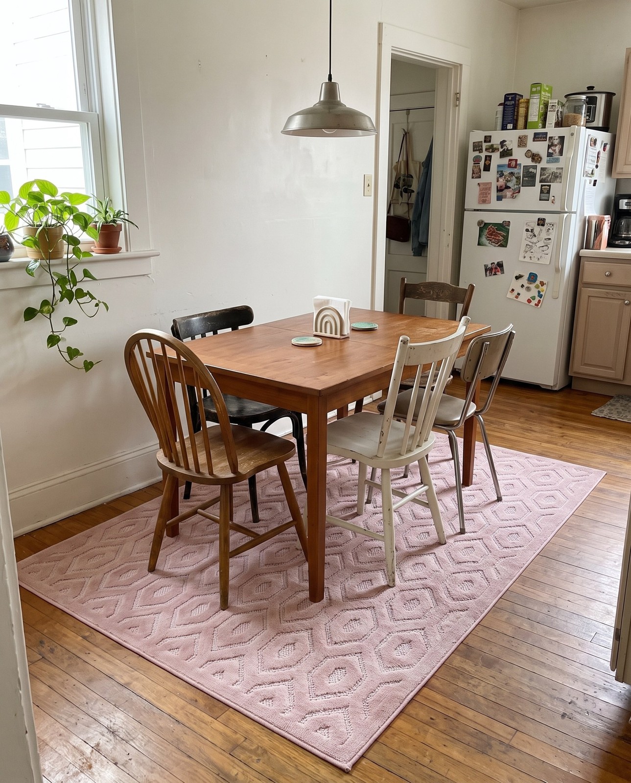 9' x 12' Roanoke · Diamond Outdoor Rug, pink