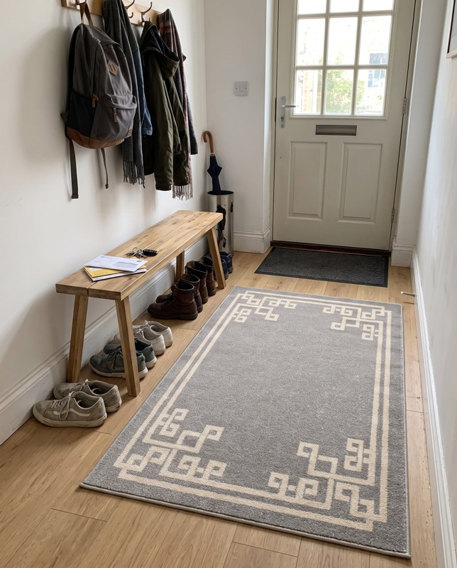 Idyllwild Border rug, 3×5, in a room