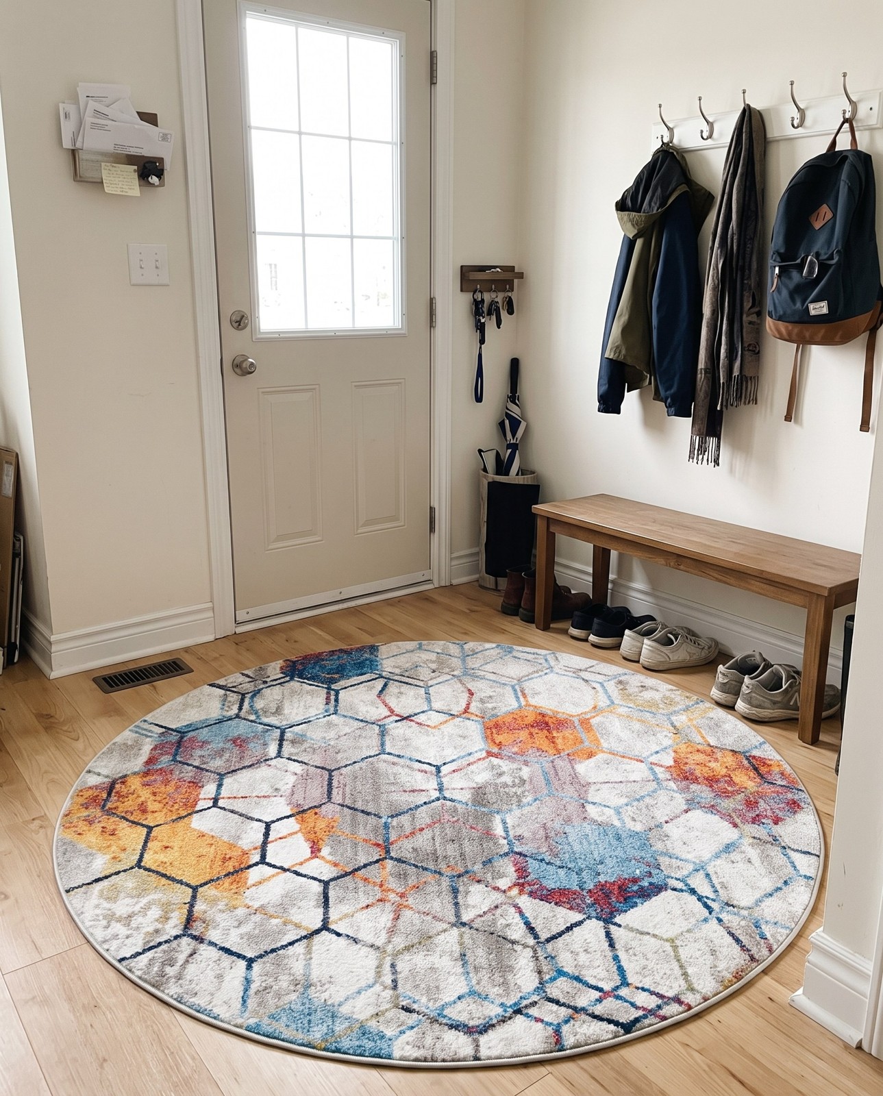 Detail image of 2' 2 x 3' Huntley · Abstract rug, cream