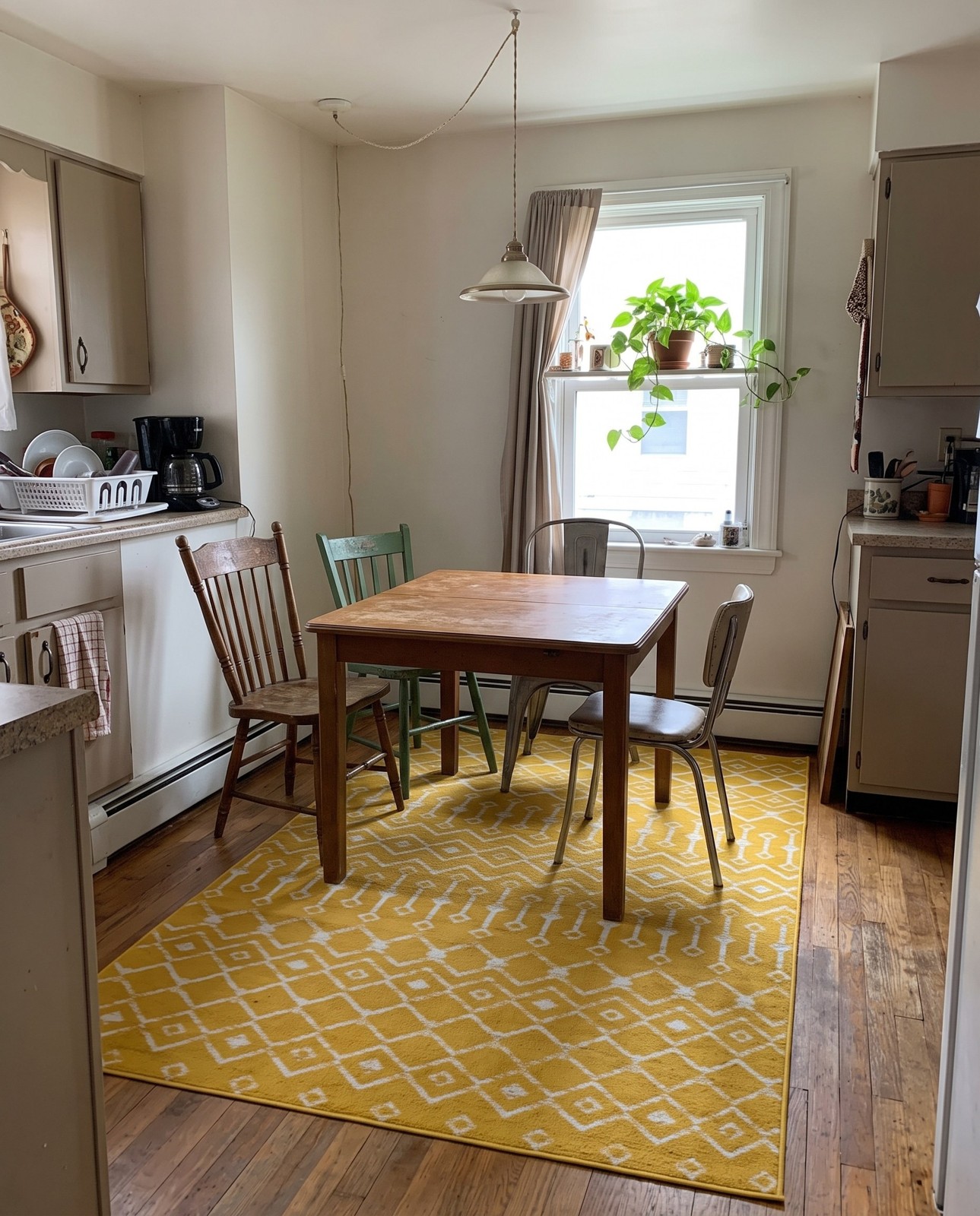 Detail image of 10' 8 x 16' 5 Dudley · Chevron rug, yellow