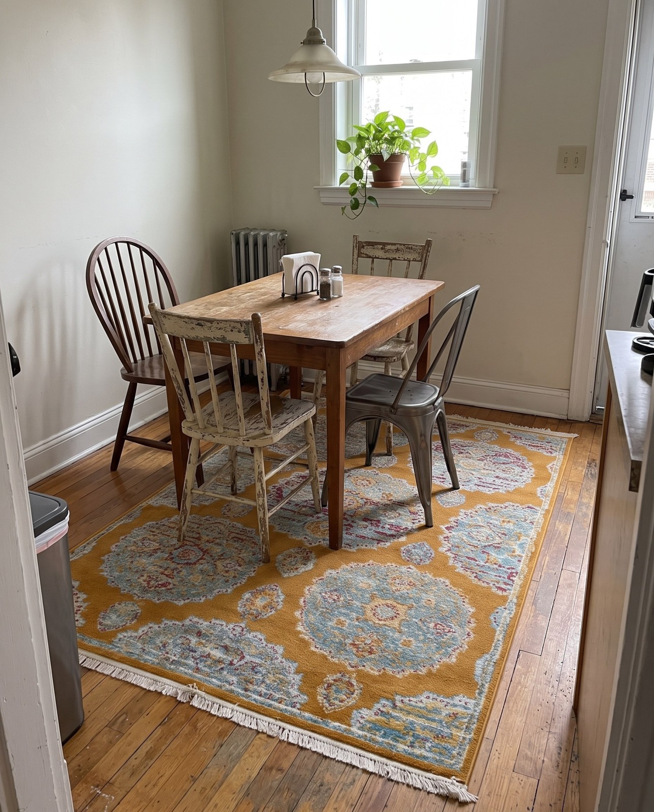 2' 2 x 3' Mather · Border rug, orange