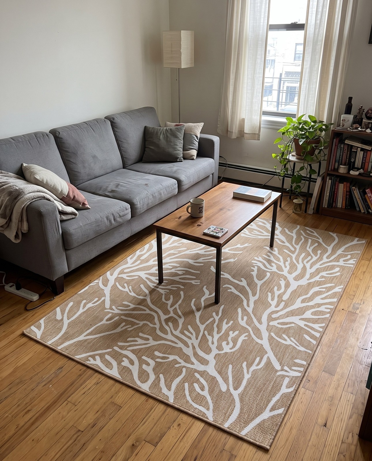 6' x 9' Northfield · Floral / botanical Outdoor Rug, taupe