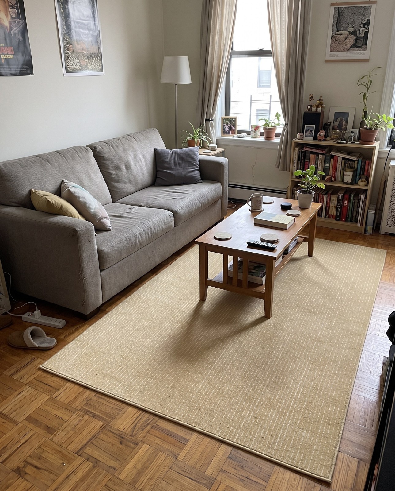 5' 3 x 8' Swain · Solid rug, beige and cream
