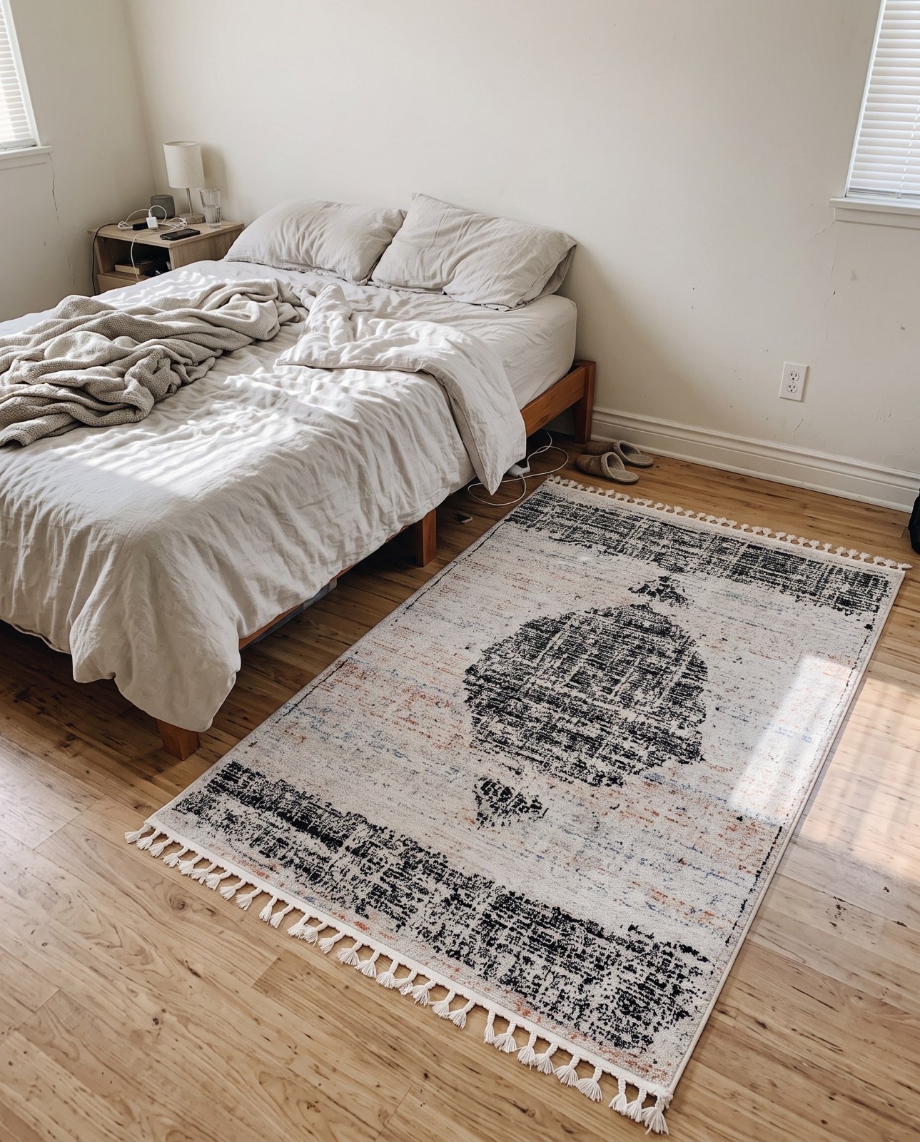 2' x 3' Hackett · Border rug, ivory