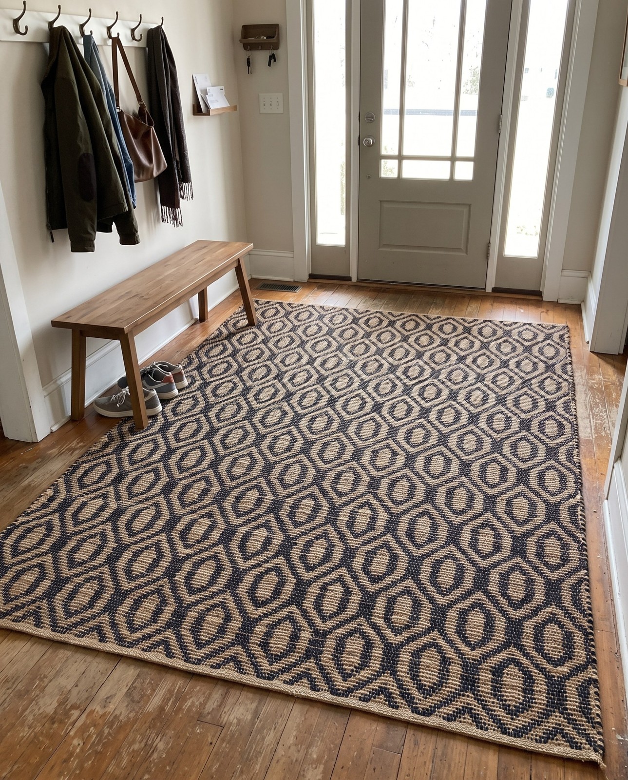 7' 1 x 10' Hops · Geometric Chindi Rug