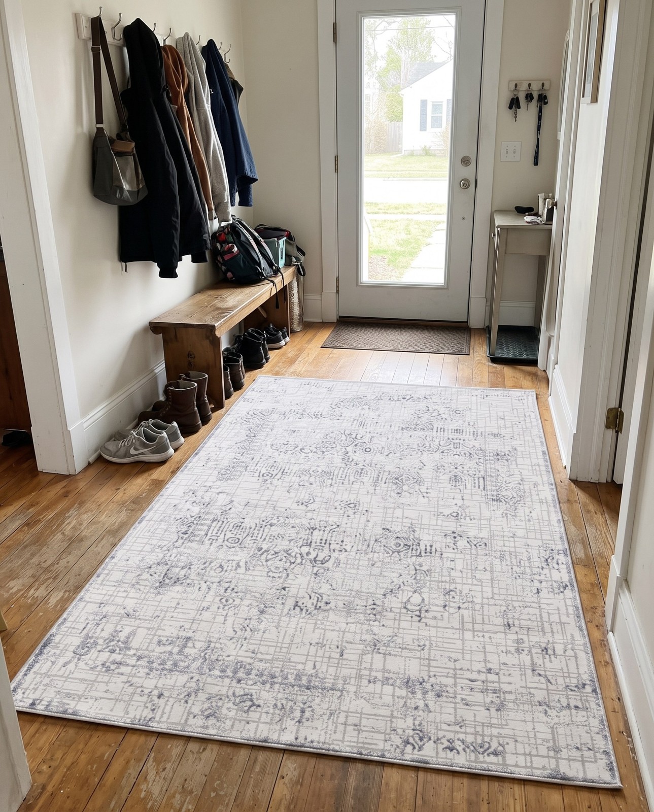 4' x 6' Ardmore · Abstract rug, gray