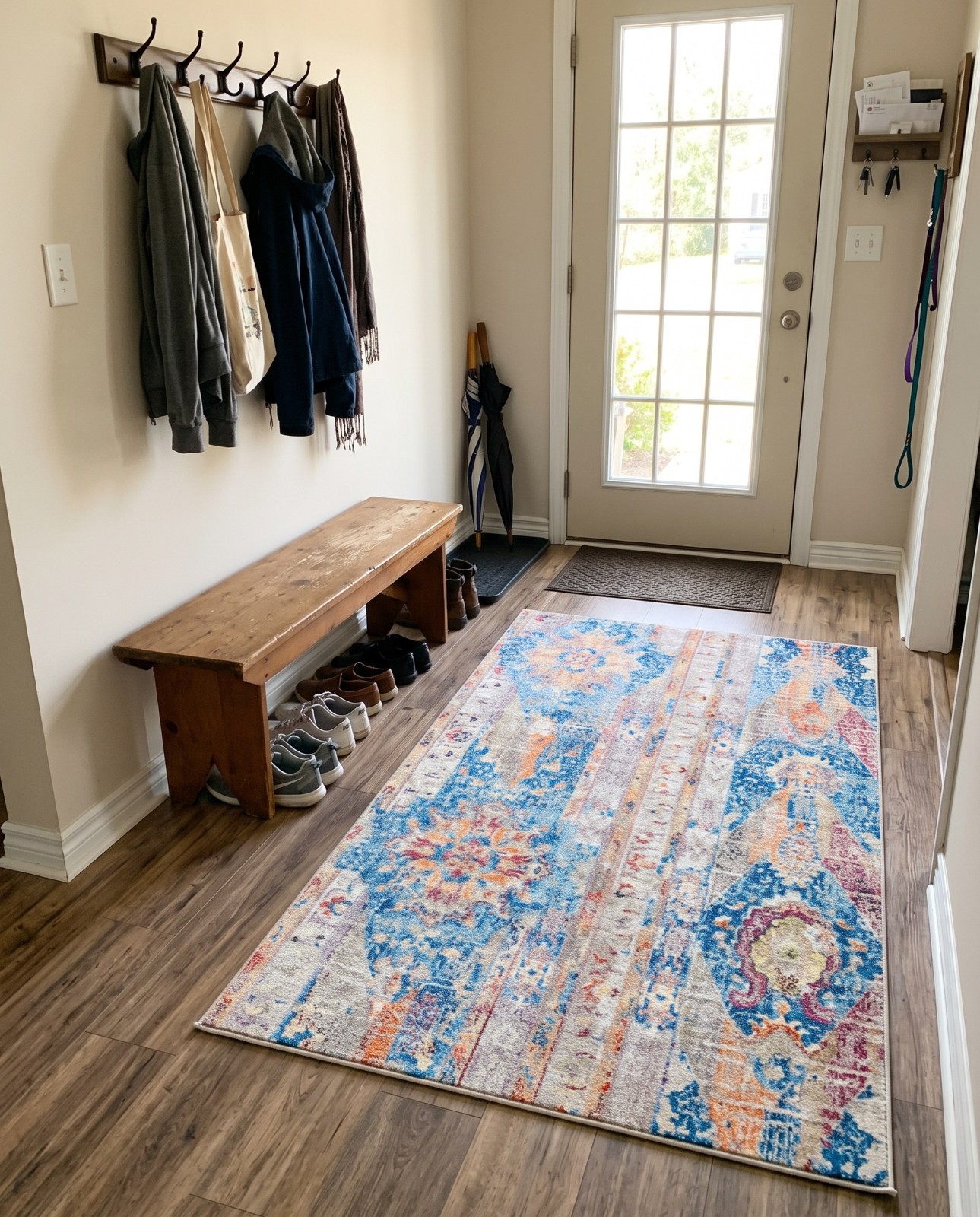 5' x 8' Amos · Medallion rug, blue