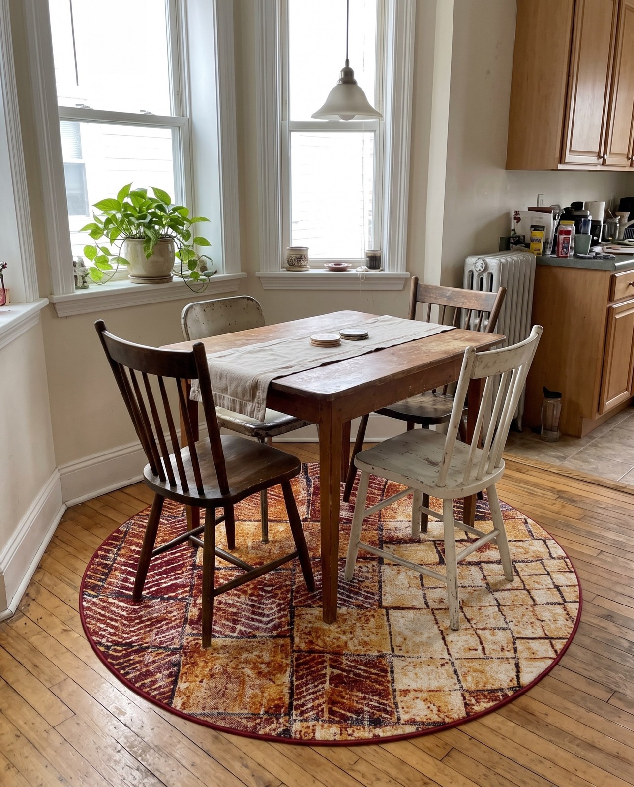 9' x 12' Appleton · Abstract rug, rust