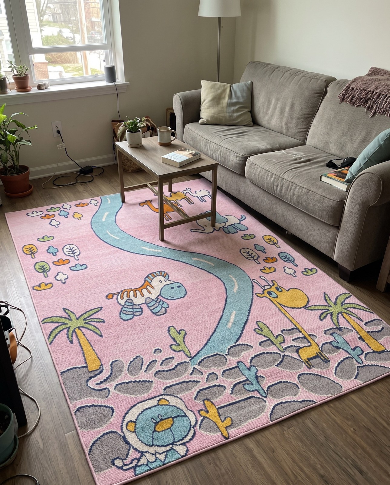 Detail image of 5' 3 x 7' 7 Easton · Floral / botanical Outdoor Rug
