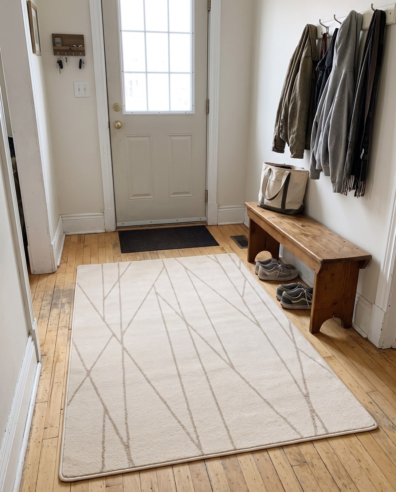 2' x 3' Dibble · Geometric rug, ivory