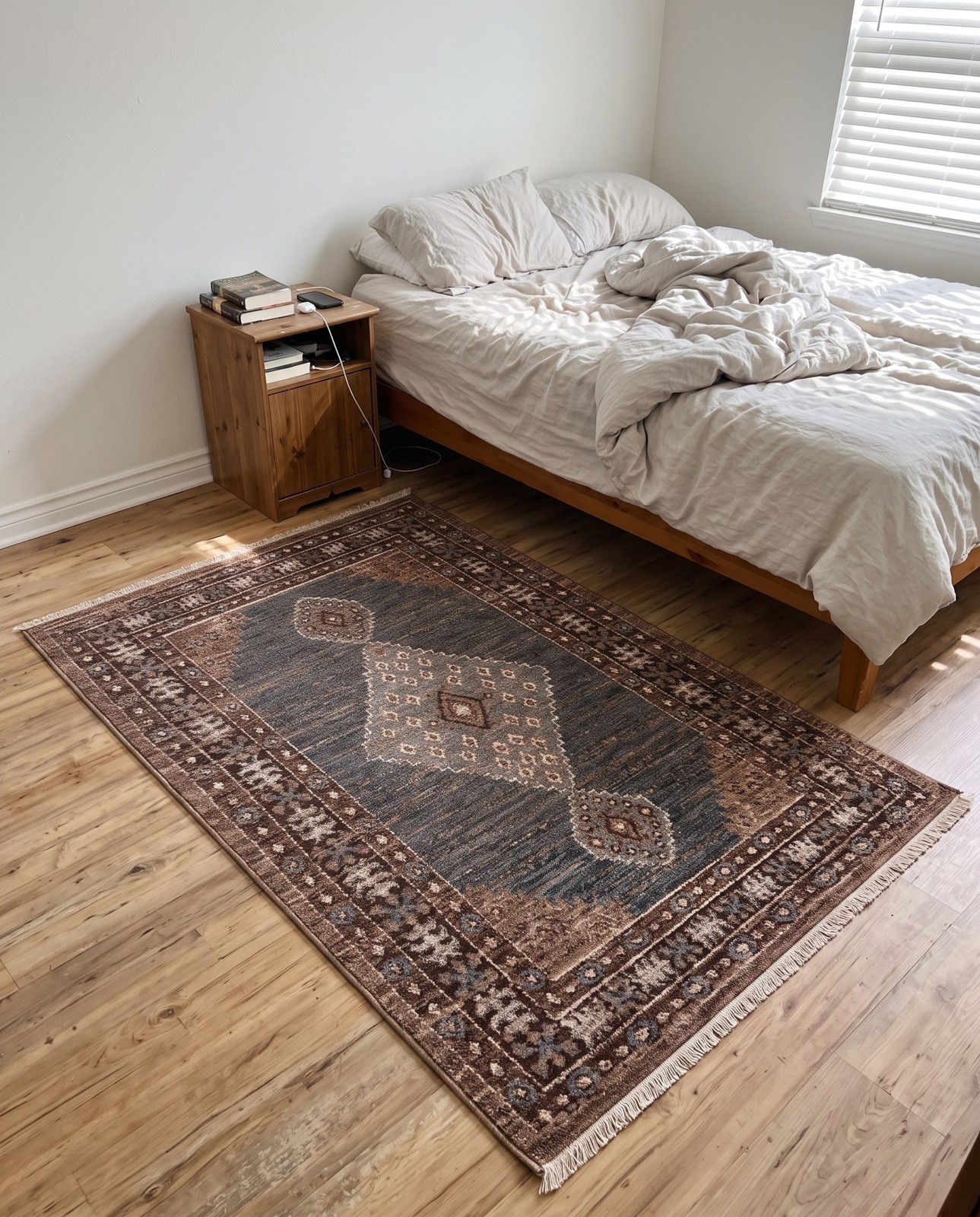 4' x 6' 3 Loveland · Border rug, blue