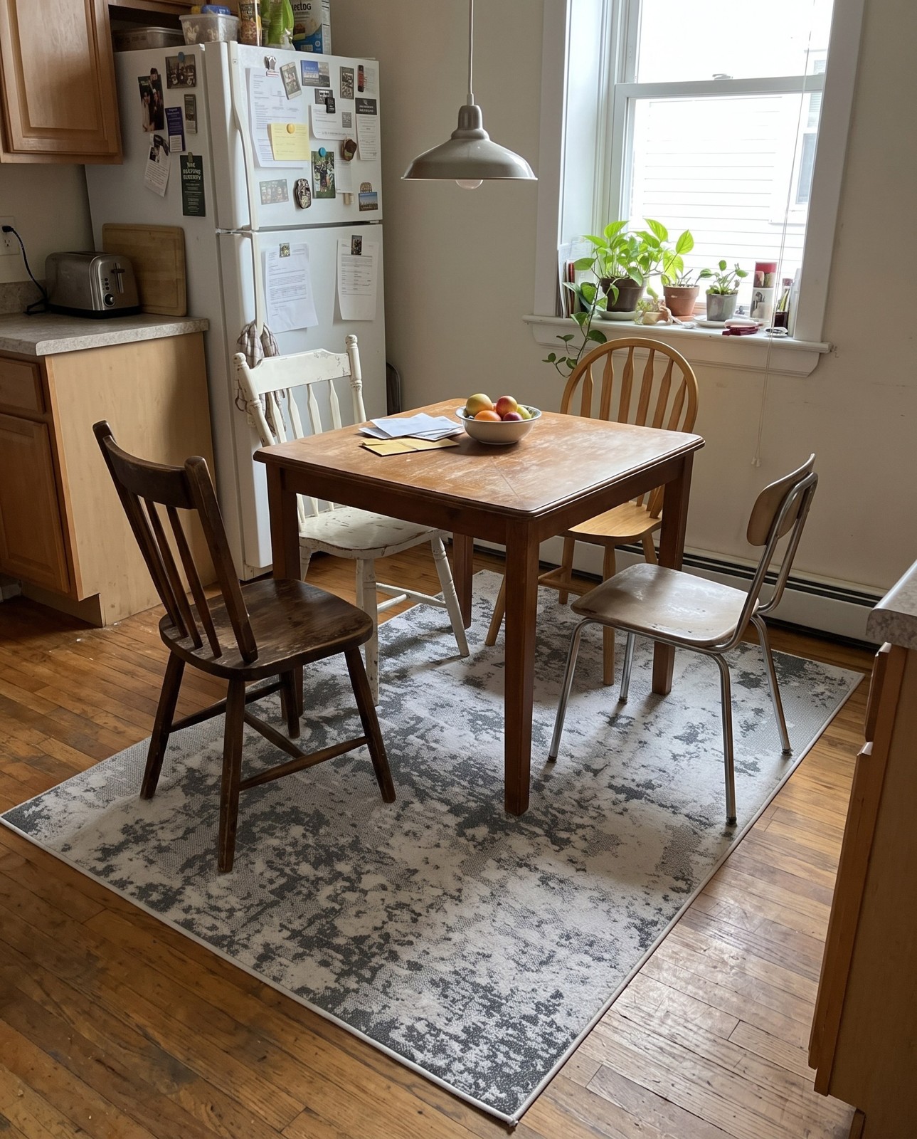 4' 5 x 6' Coxwell · Abstract rug, gray