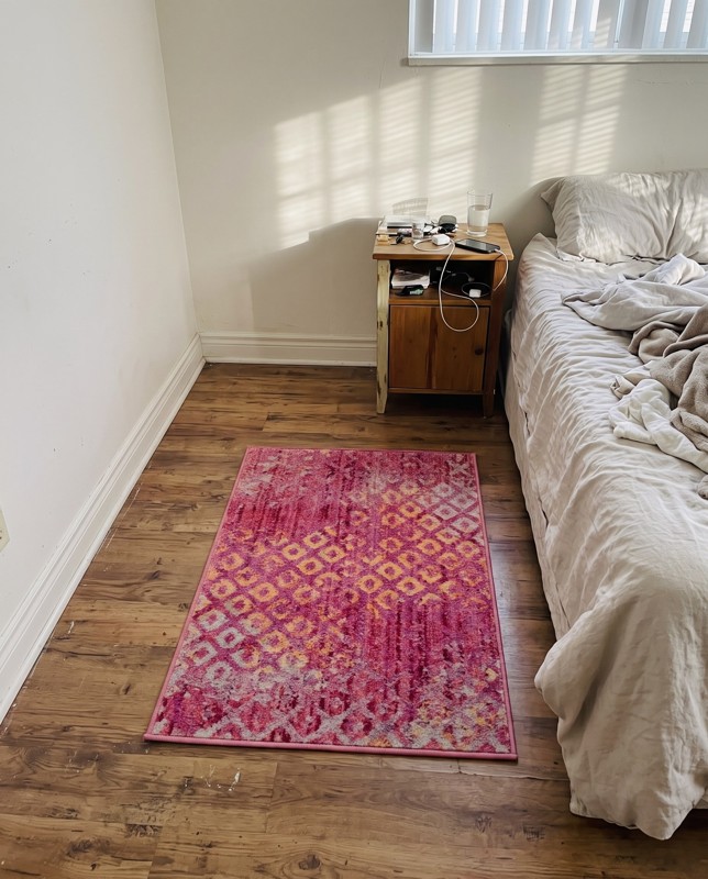 Farley Animal print rug, red, 2×3, in a room