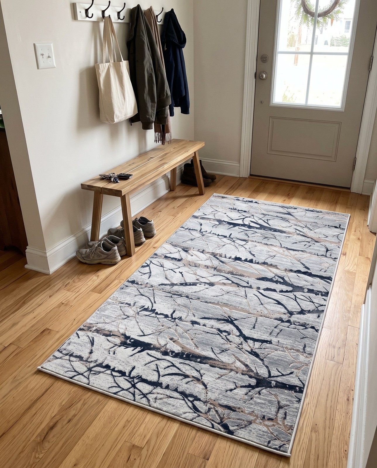 3' 3 x 5' 3 Zane · Abstract rug, gray
