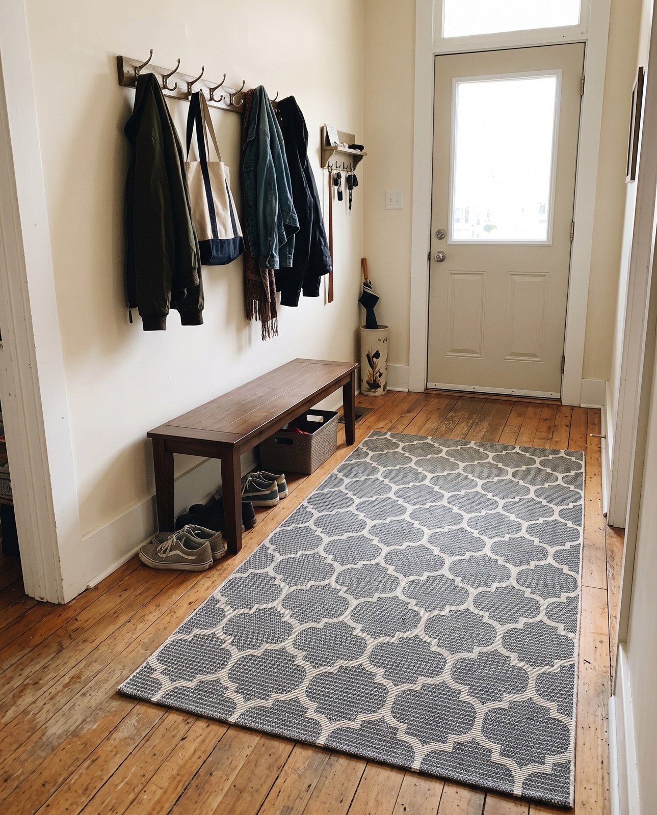 6' 4 x 9' Enid · Lattice rug, anthracite