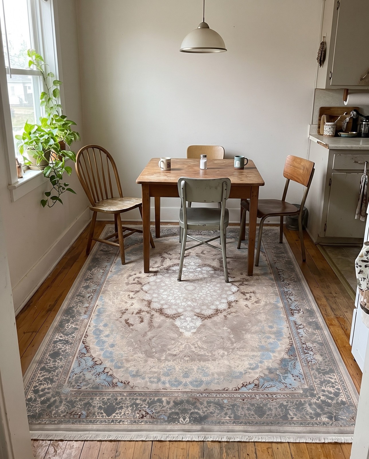 7' 3 x 10' Nevada · Border rug, beige