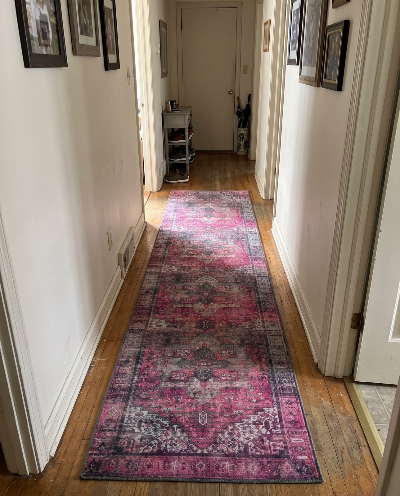 8' 4 x 12' Clive · Border Washable Rug, pink