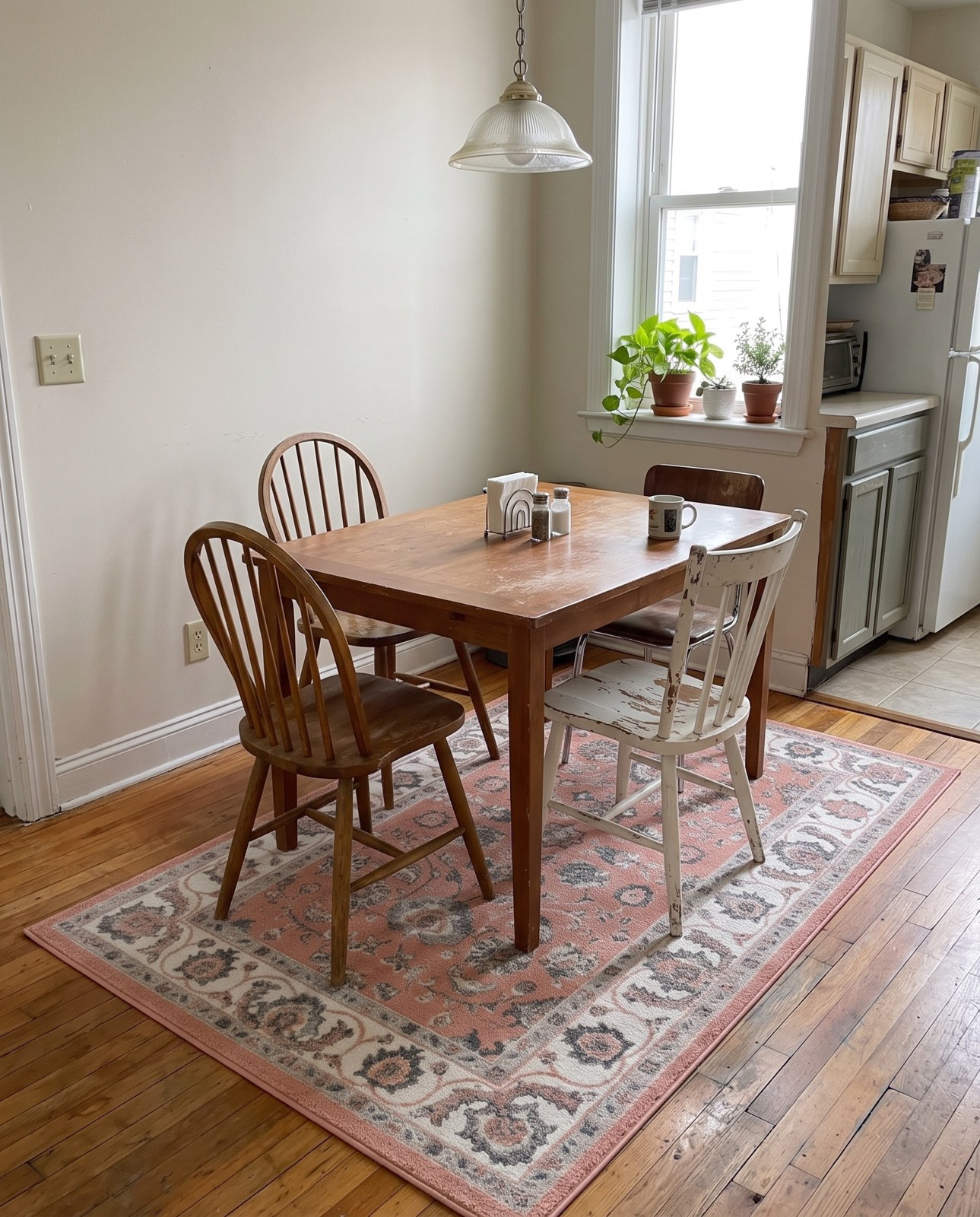 10' x 13' Aspen · Border rug, rose