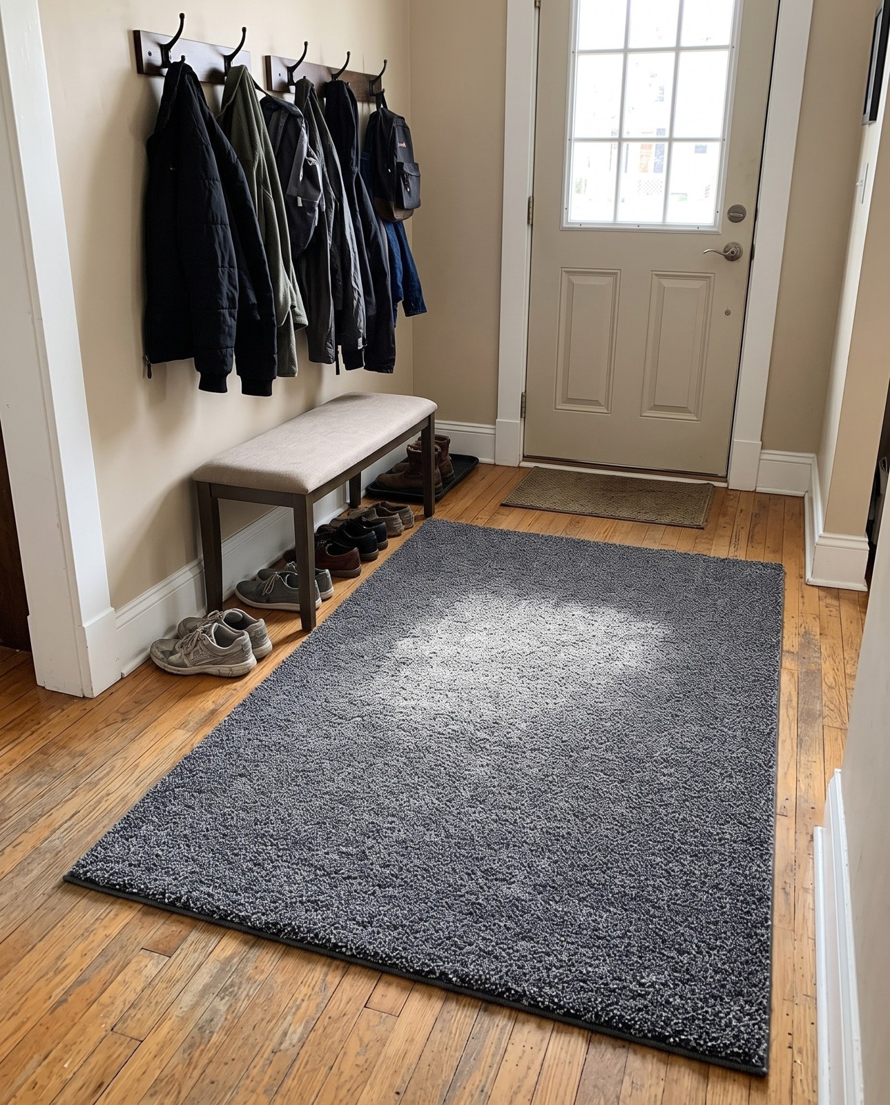 4' x 6' Calvert · Solid Shag Rug, pebble gray