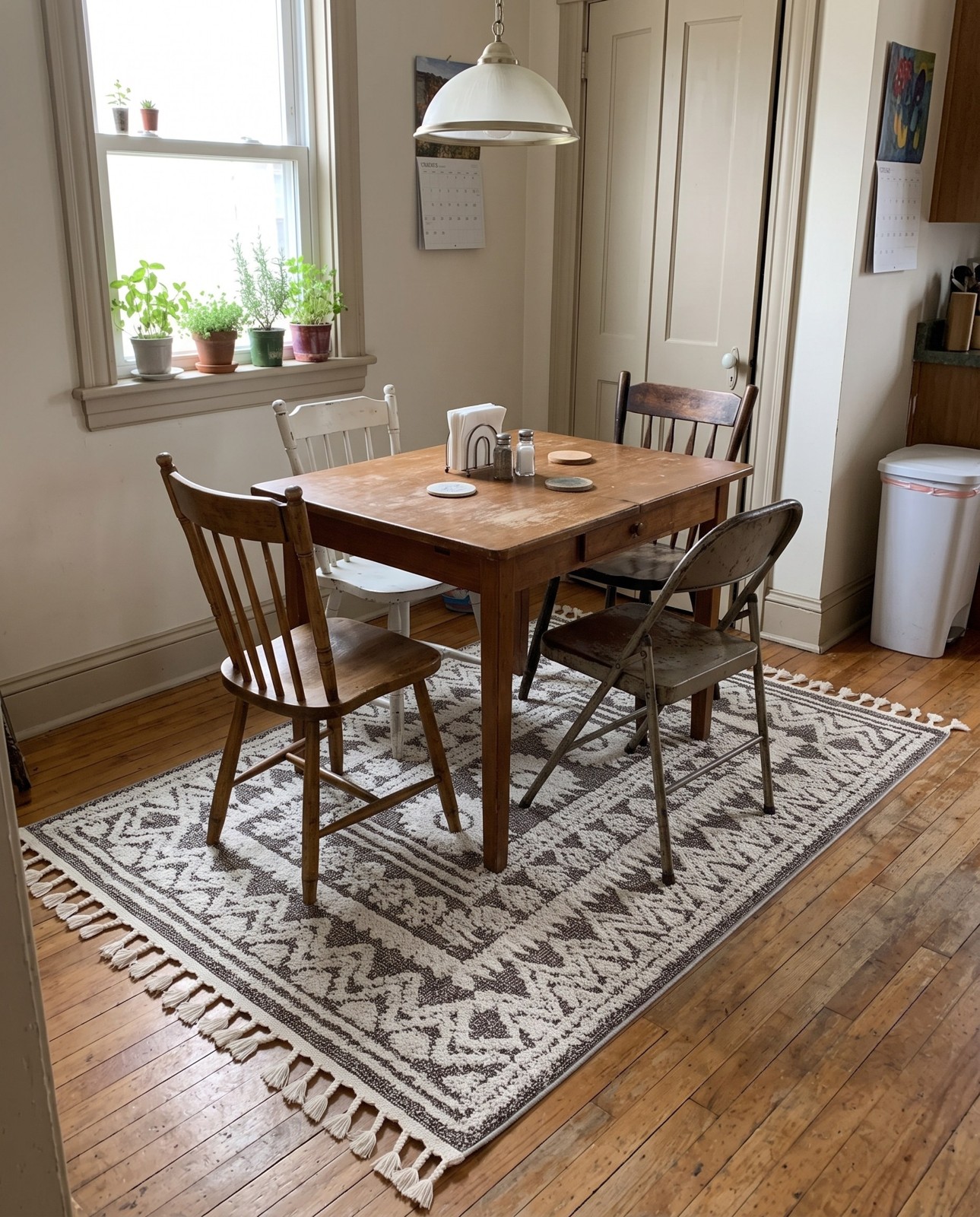 2' x 3' Carlin · Border rug, gray