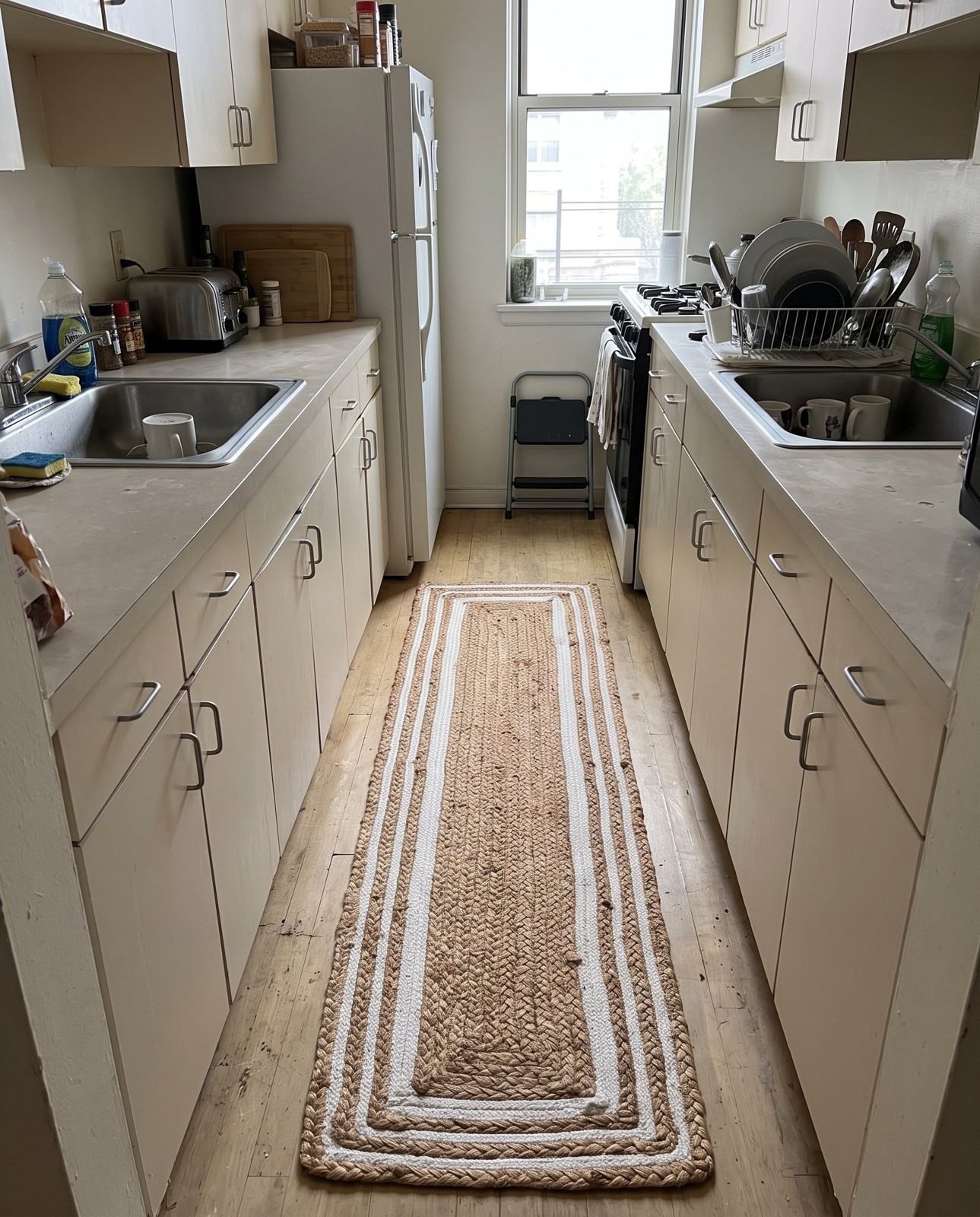 0' 9 x 2' 6 Healy · Border Braided Jute Rug, white