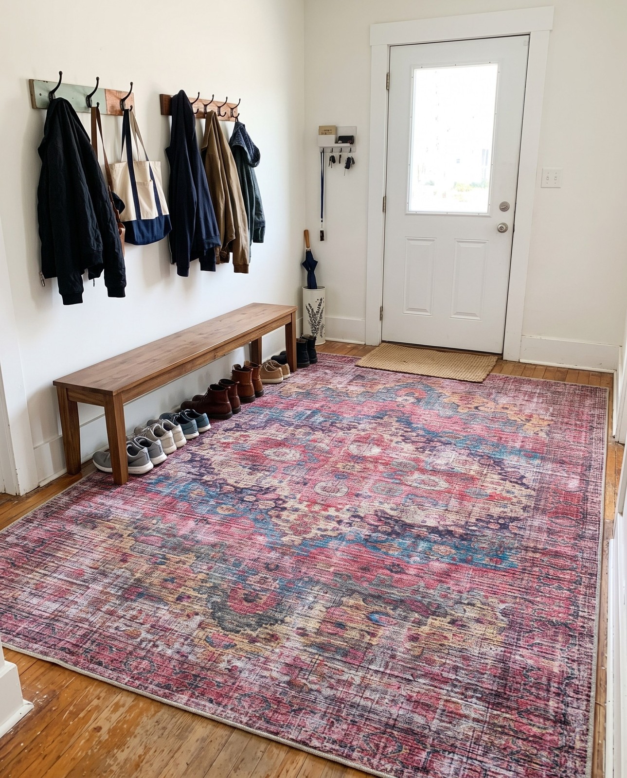 10' 6 x 13' Cleo · Border Washable Rug, multi