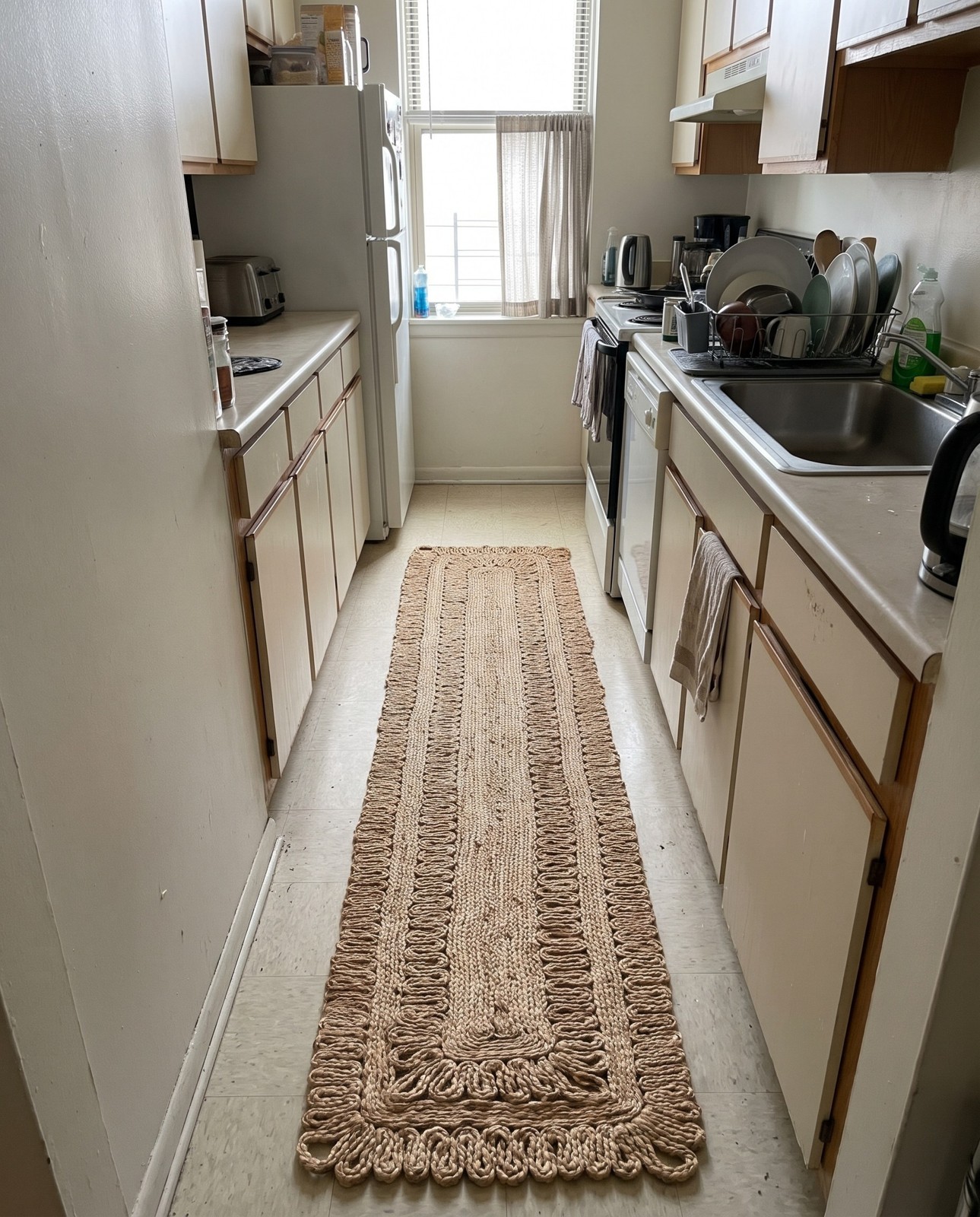 1' 2 x 8' Pentland · Border Braided Jute Rug, natural