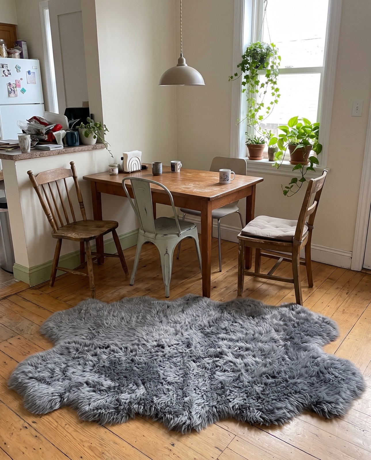 4' 9 x 6' Tahoe · Solid Shag Rug, gray
