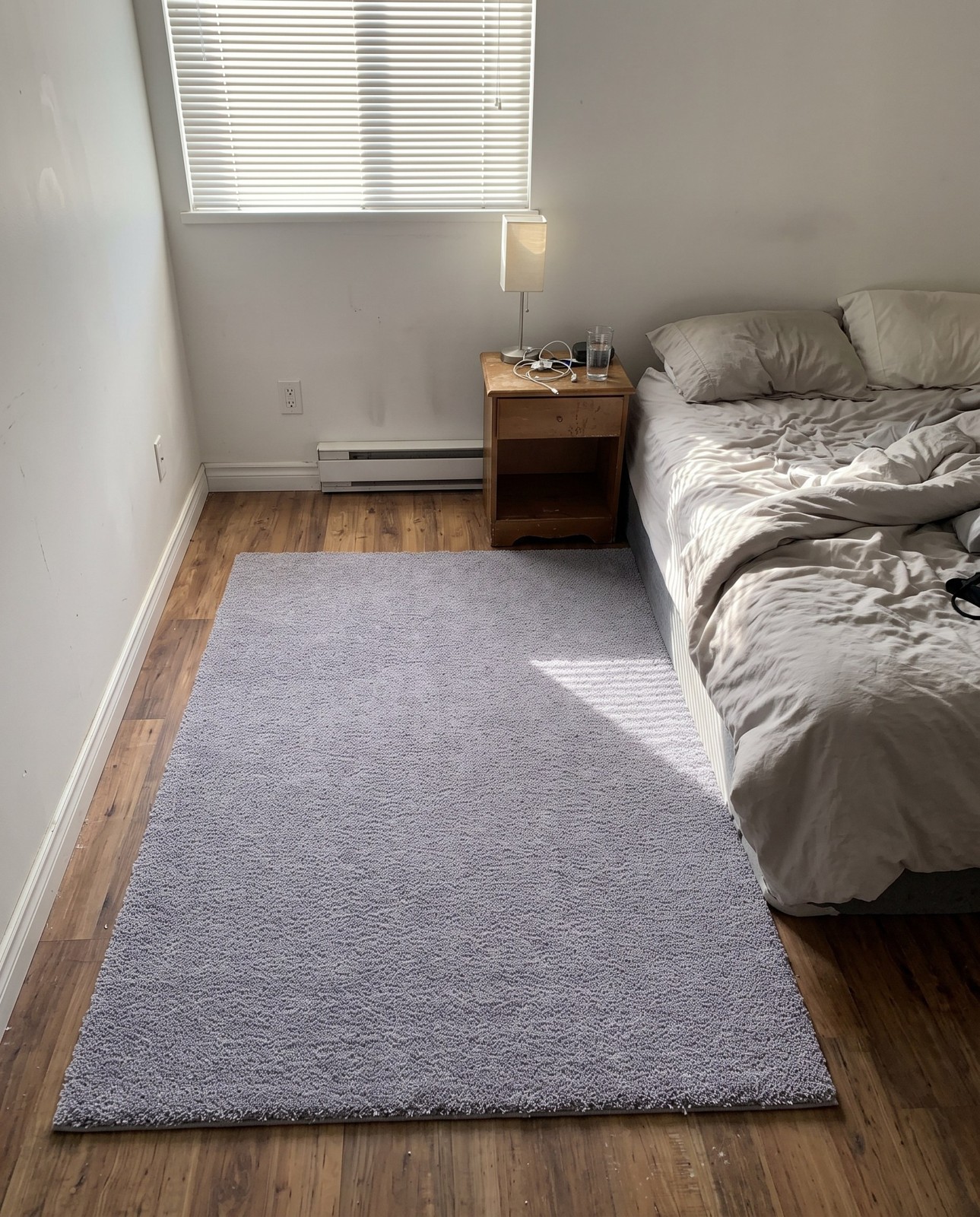 5' 3 x 8' Dunham · Solid Shag Rug, lgrey