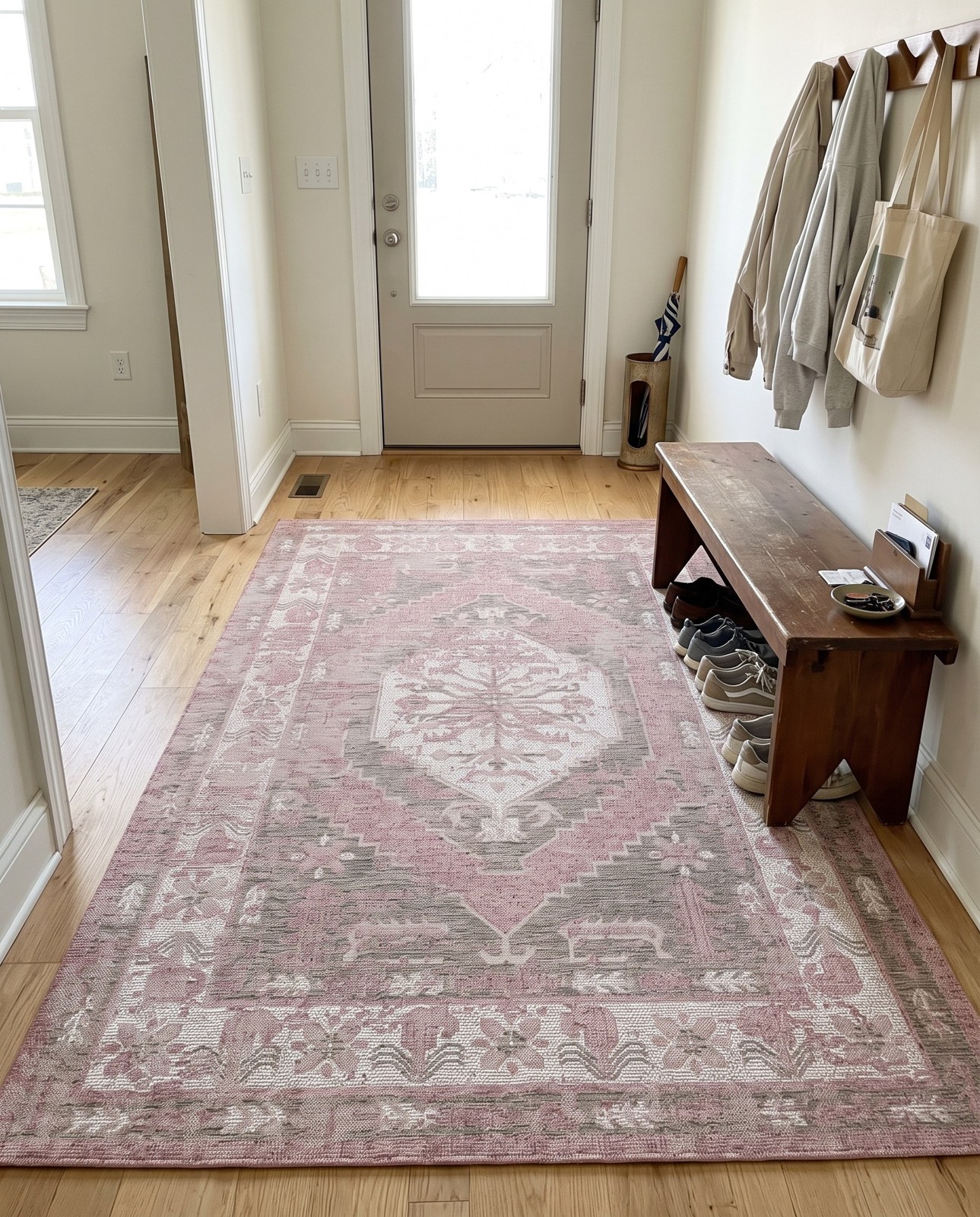 3' x 5' 3 Wylie · Border Outdoor Rug, pink