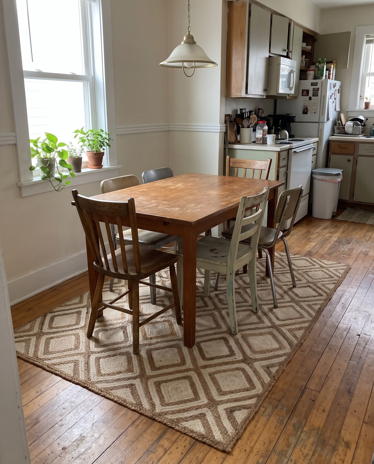 4' 1 x 6' 1 Halsey · Diamond Braided Jute Rug, natural