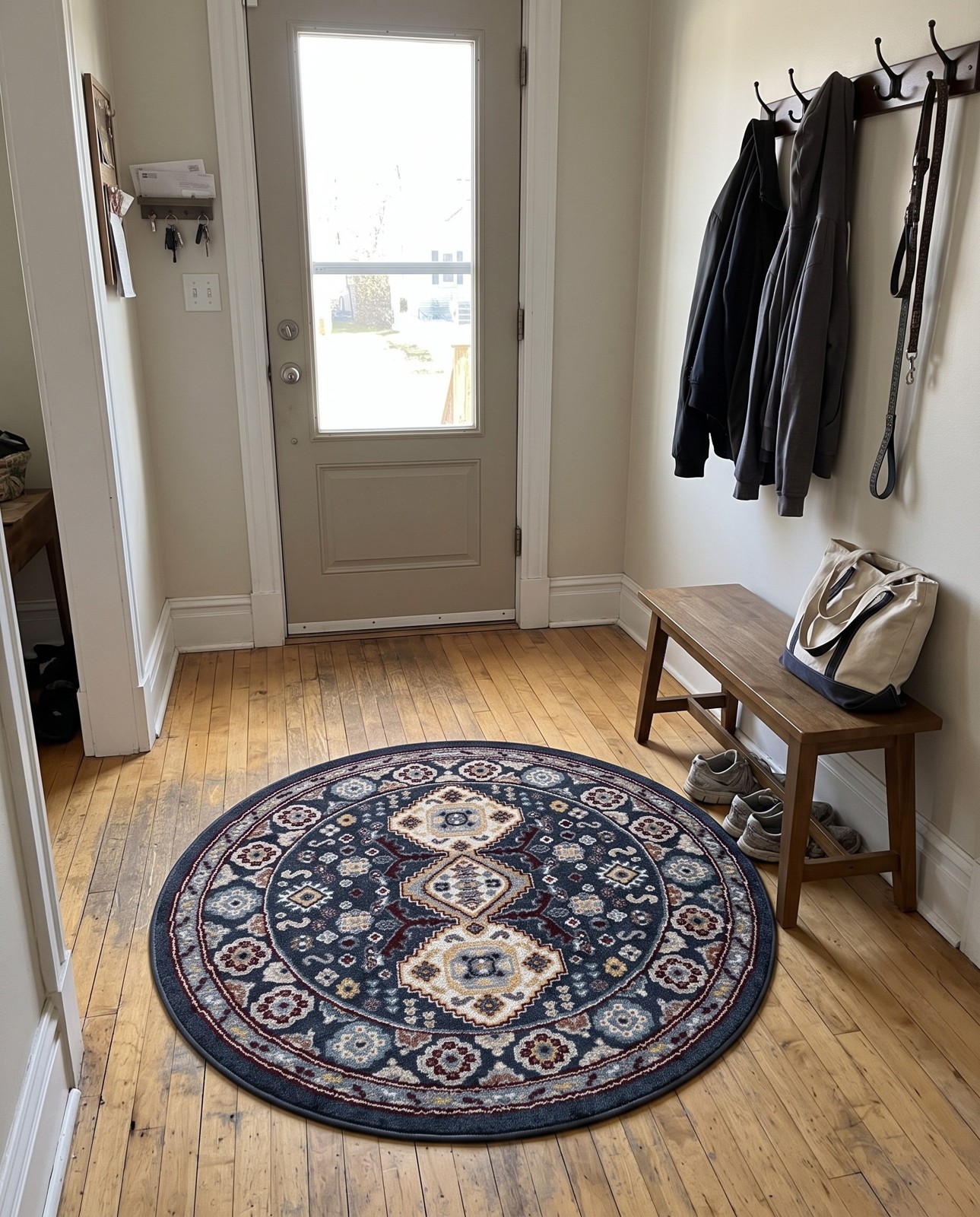2' x 3' Middlebury · Medallion Washable Rug, navy and red