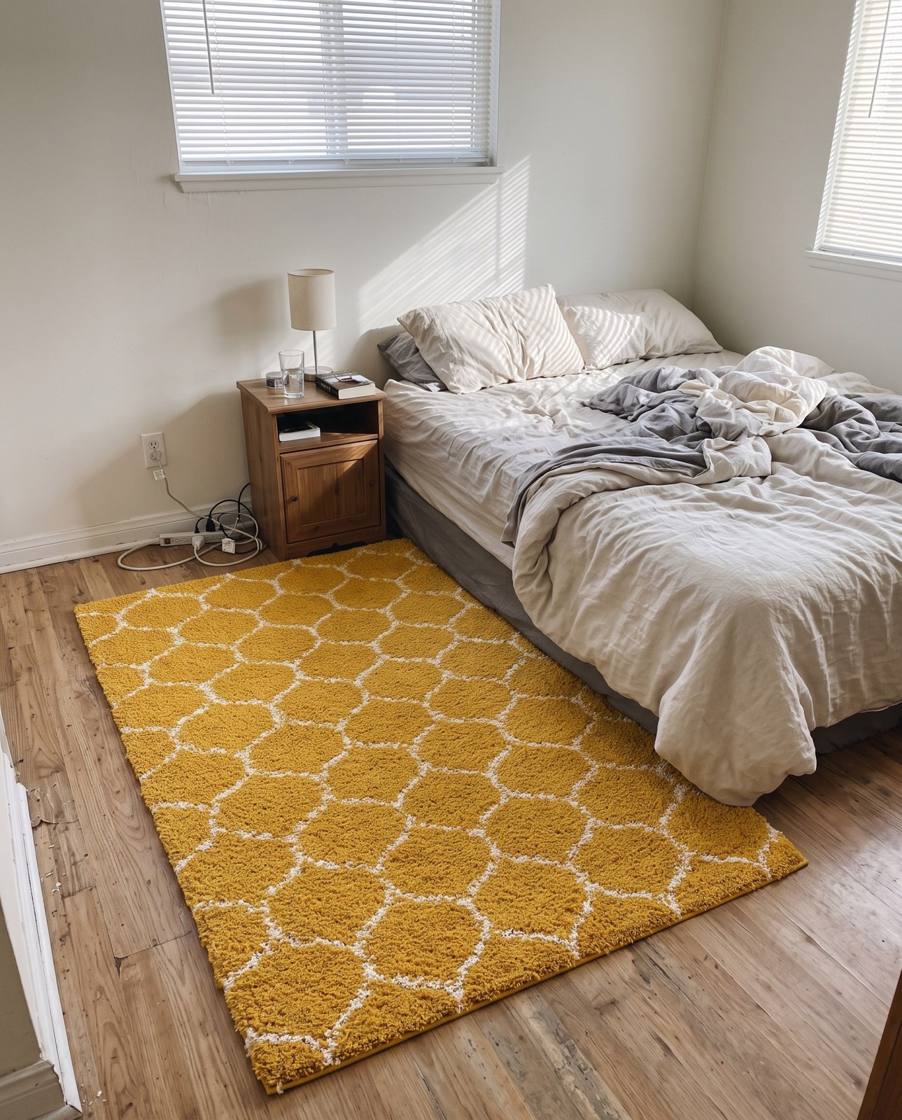 10' 8 x 14' Barnett · Geometric Shag Rug, yellow