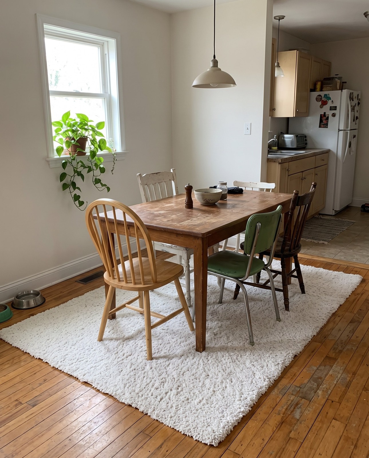 7' 10 x 11' Dunham · Solid Shag Rug, white