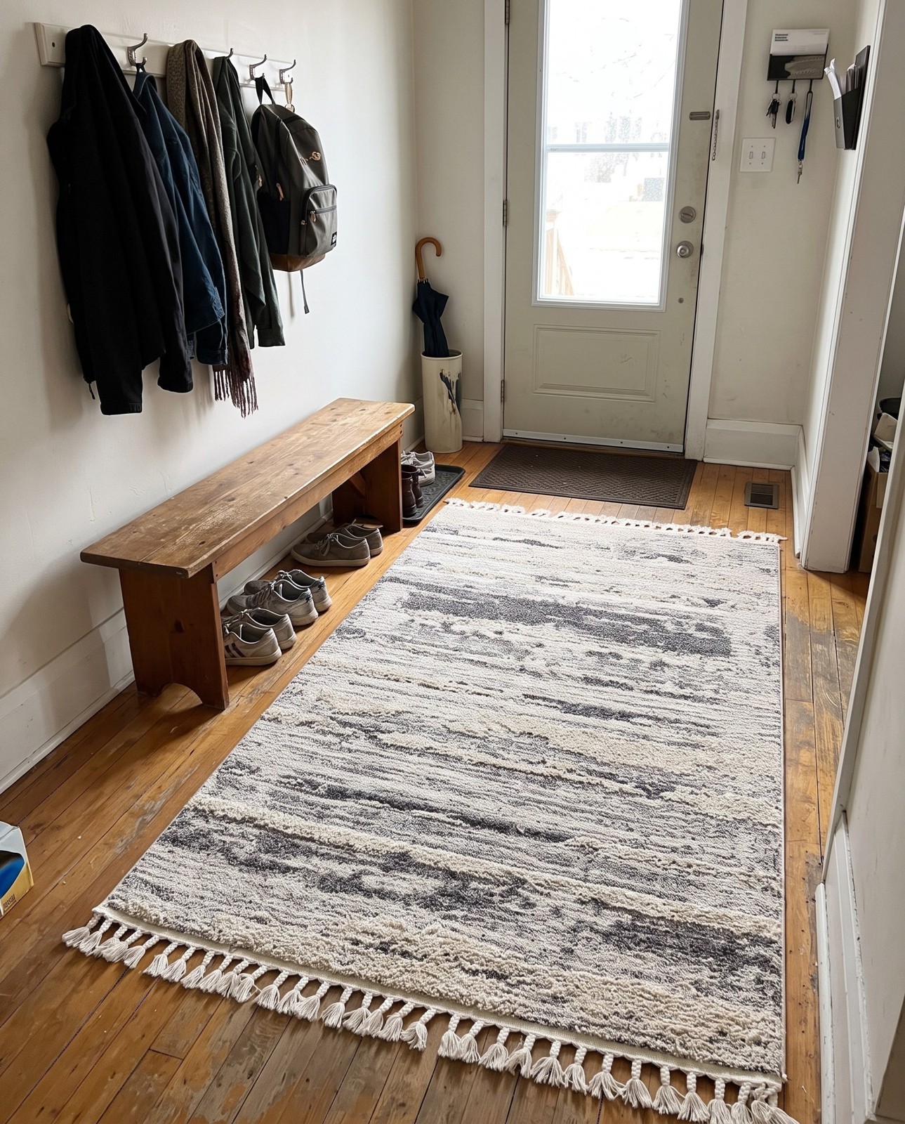 5' 3 x 8' Edgerton · Abstract rug, sand
