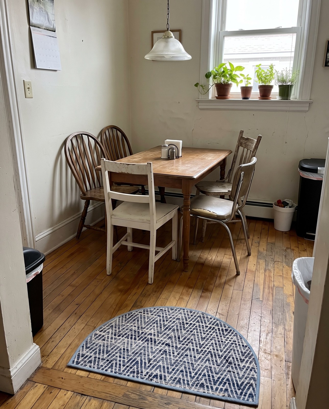 2' 2 x 3' 7 Hopkins · Chevron Chindi Rug, denim and ivory